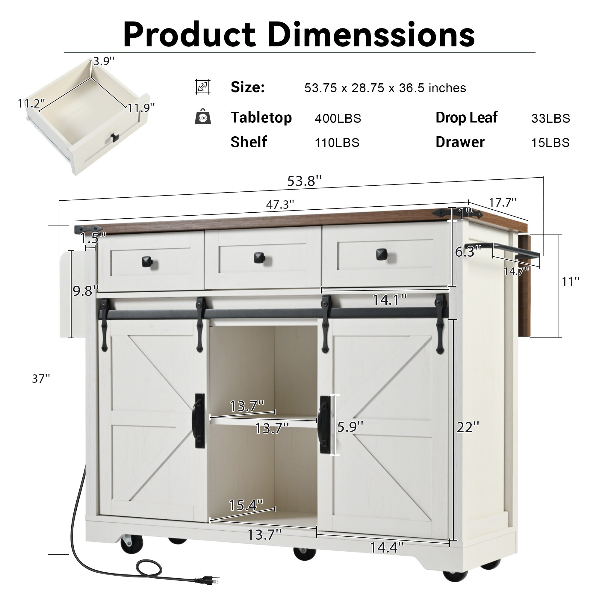 SINOFURN SYB260053WT Kitchen-Furniture - View #3