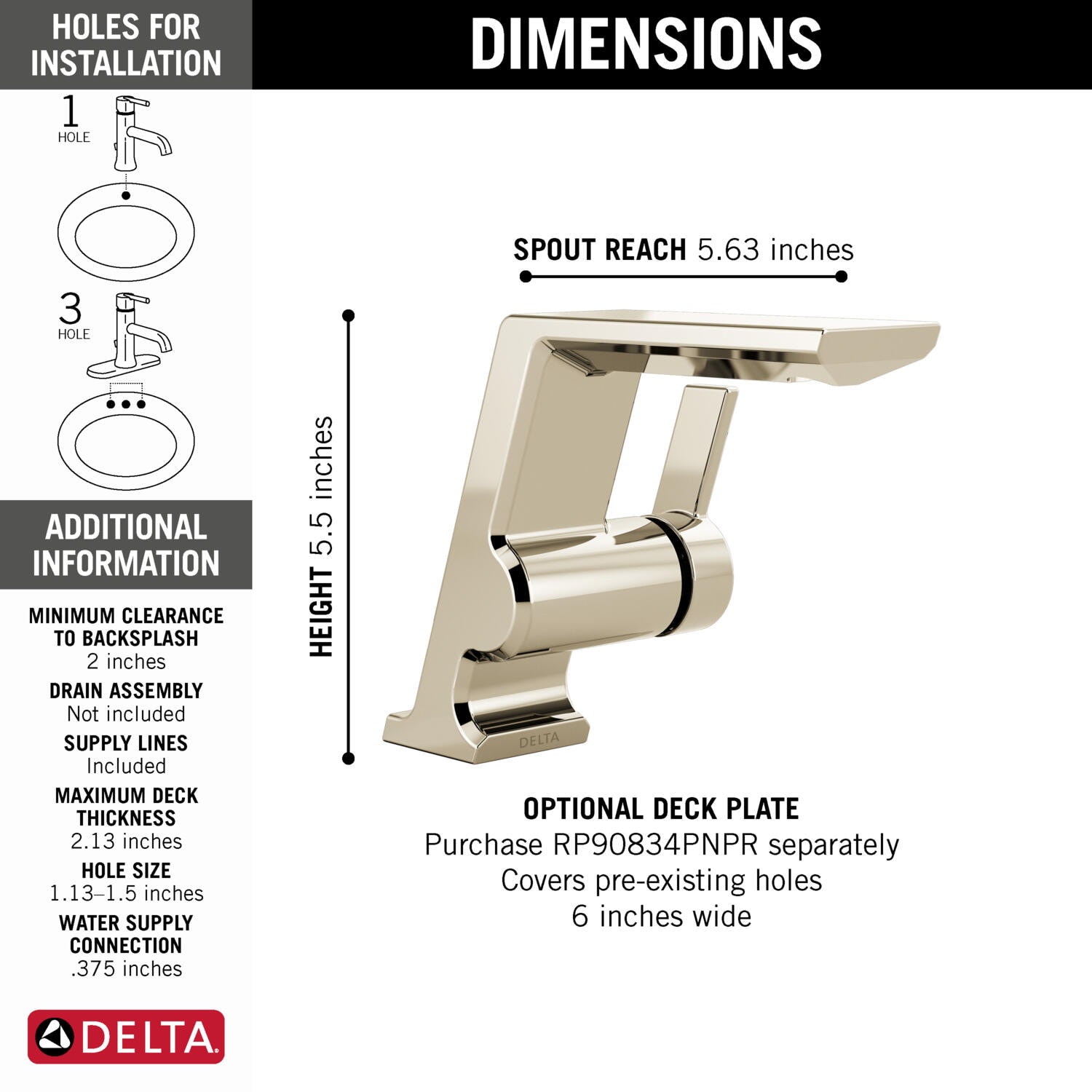 Delta 599-PN-PR-LPU-DST Lavatory-Faucets - View #2