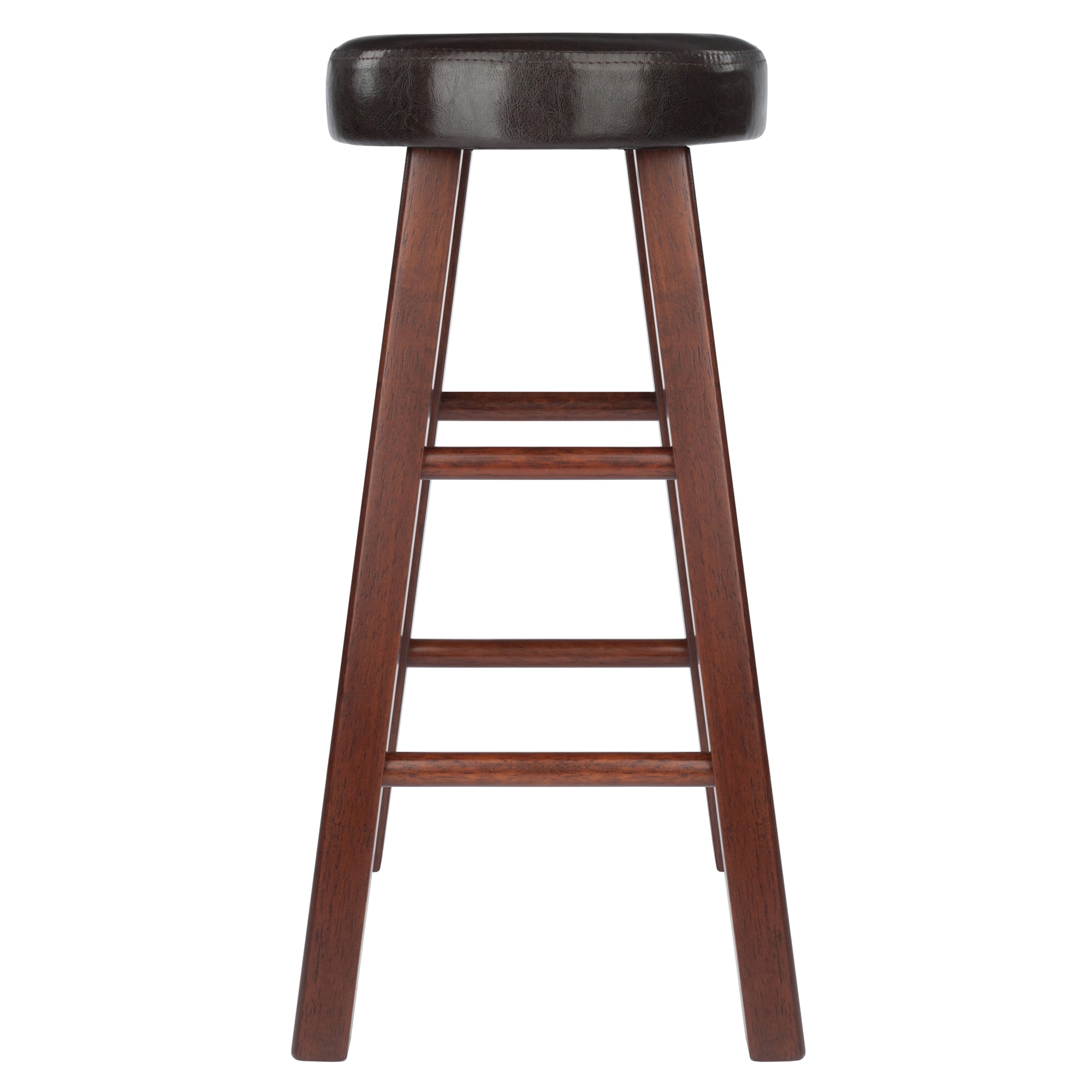 Transitional 25.5" Maria Counter Stool Set in Walnut & Espresso