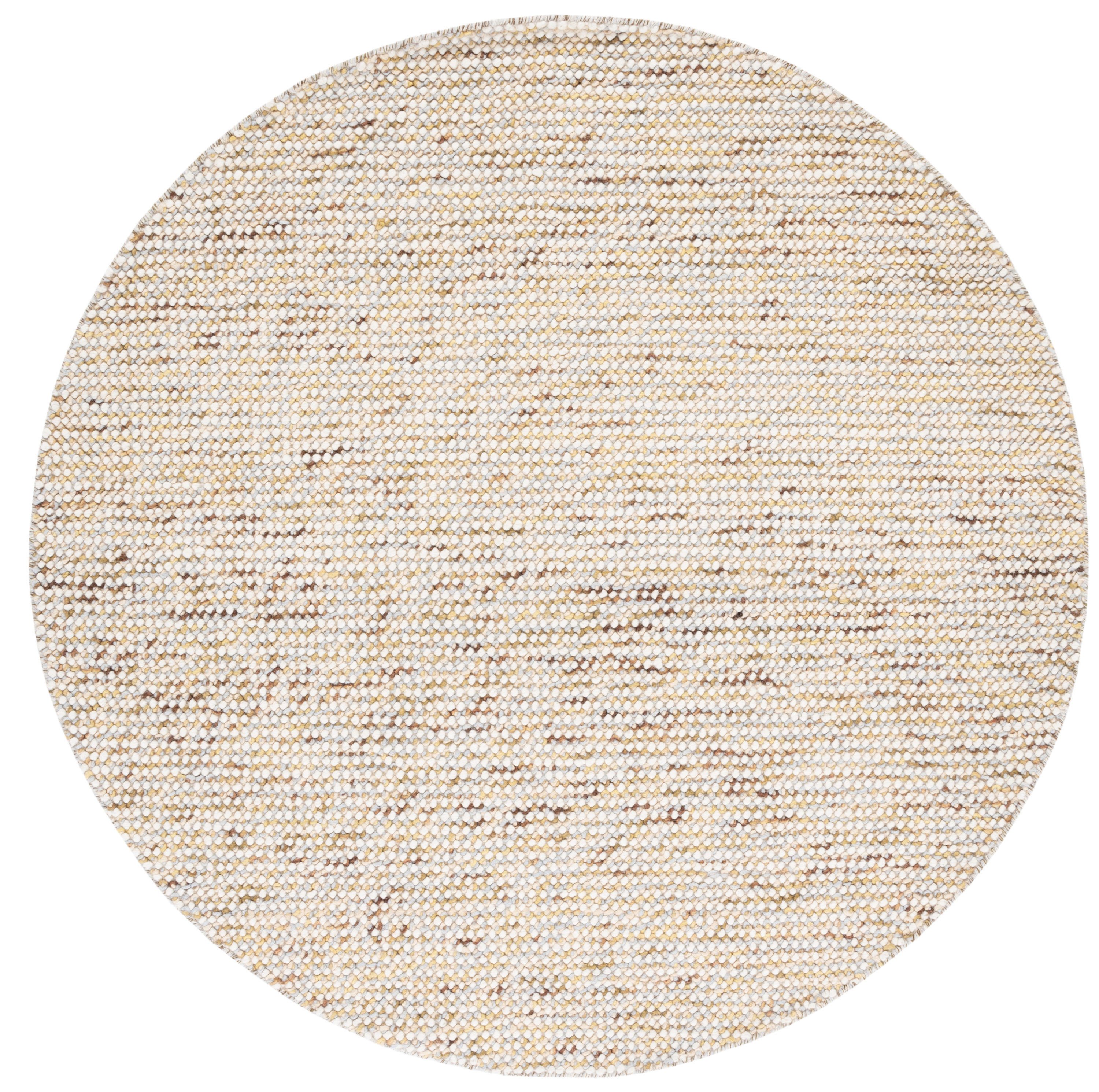Safavieh VRM401G-6R Vermont Radovinka 6 x 6 (ft) Wool Ivory/Silver Round Indoor Geometric Bohemian/Eclectic Area rug
