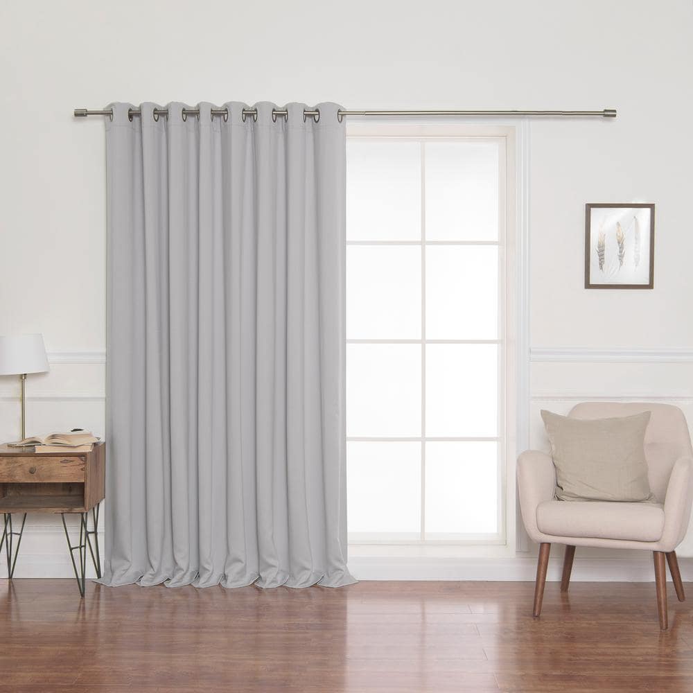 Best Home Fashion 96-in Skyblue Blackout Back Tab Curtain Panel Pair in the  Curtains & Drapes department at