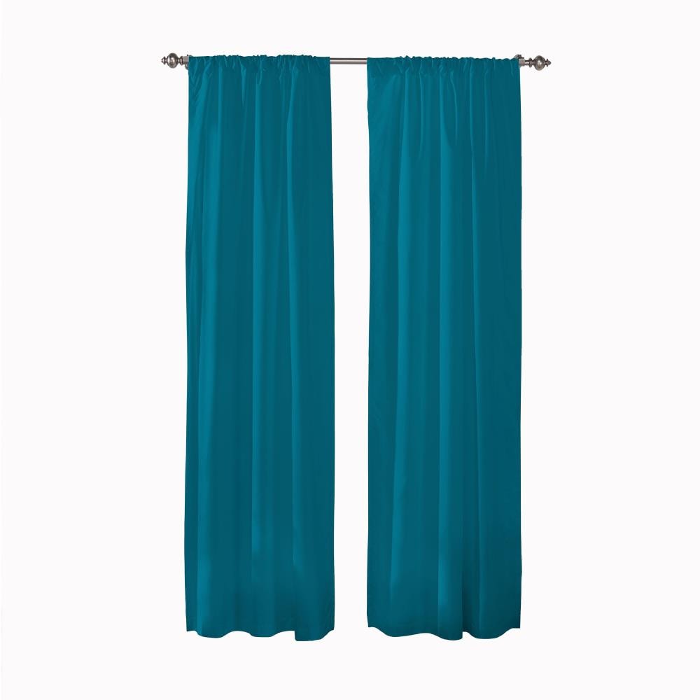 Pairs To Go 15110080X054TEL 54-in Teal Light filtering Rod pocket Curtain panel pair