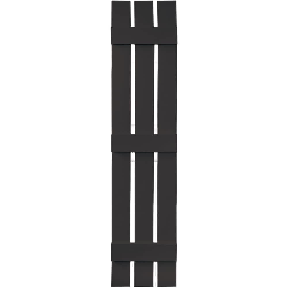 Vantage V5371263010 11.875-in W x 63-in H Musket Brown Board and batten Spaced Exterior Shutters ( 1 -Pack )