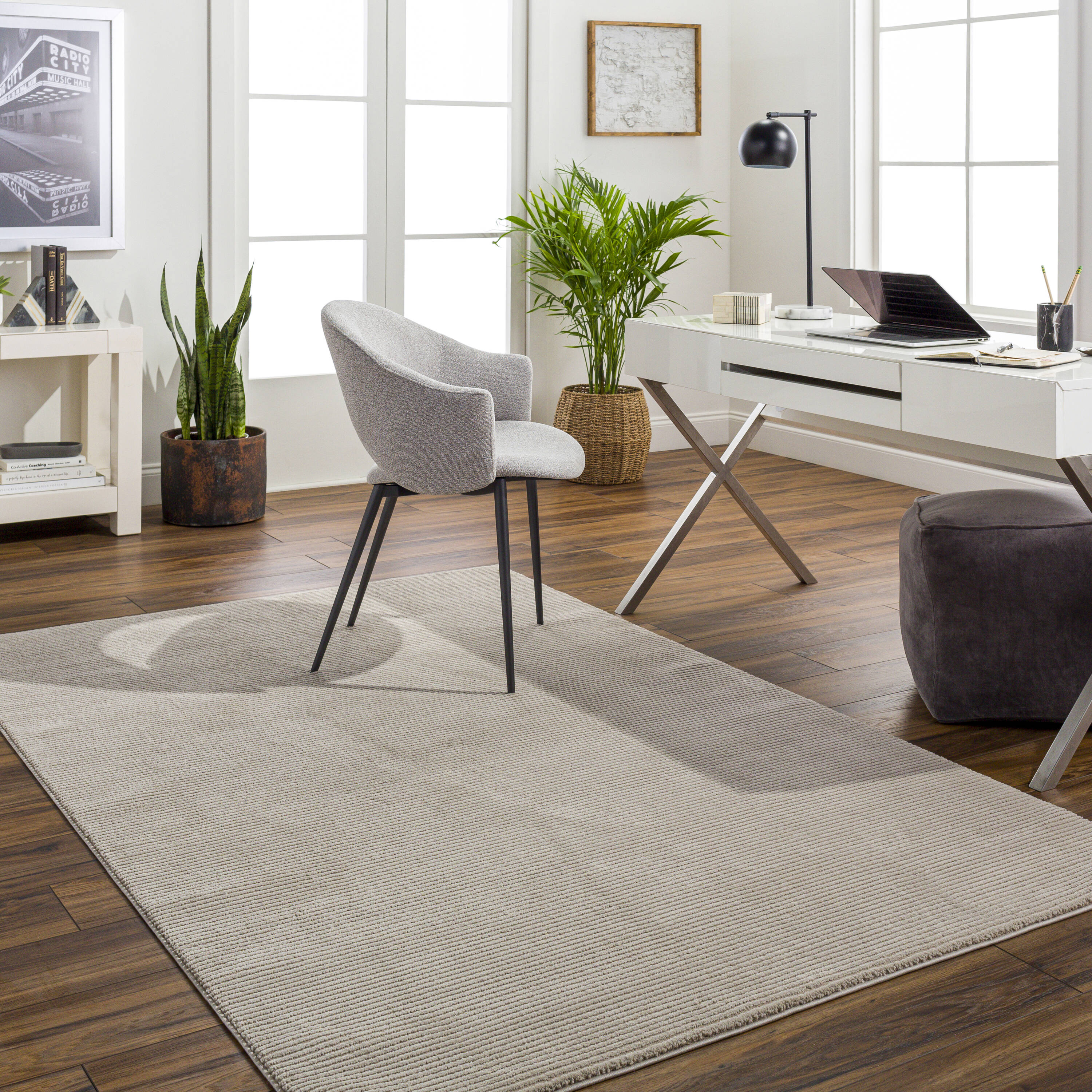 Livabliss ALD2305-7710 Alder 8 x 10 (ft) Loomed Polyester Tan Rectangular Indoor/Outdoor Solid Bohemian/Eclectic Machine washable Area rug