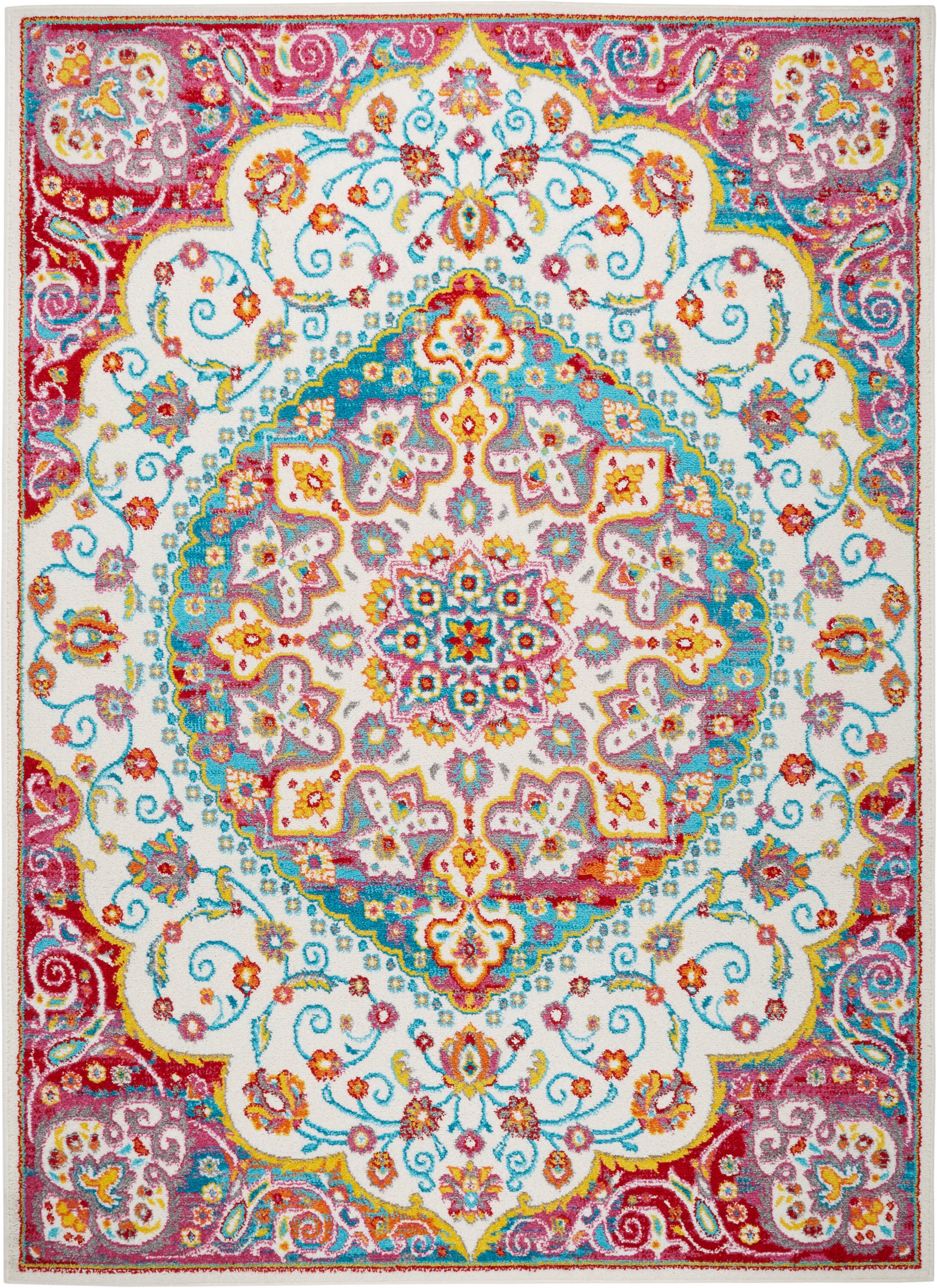 Home Dynamix 1-2129-110 Splash Masson 8 X 10 (ft) Ivory Indoor Medallion Global Area Rug