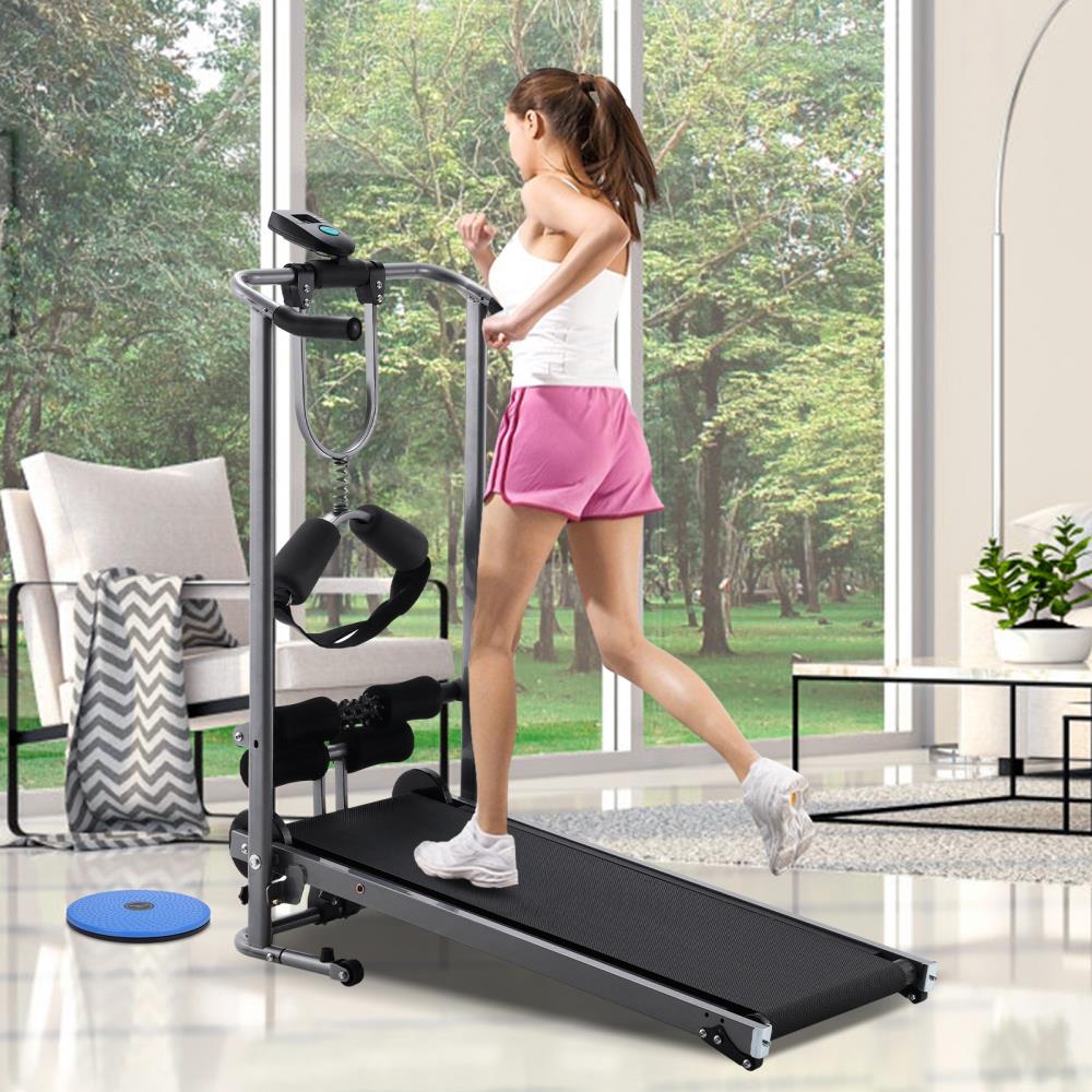 FUFU&GAGA LJY-KF120408-01 4-in-1 Multi-Functional Folding Manual Treadmill Foldable Treadmill