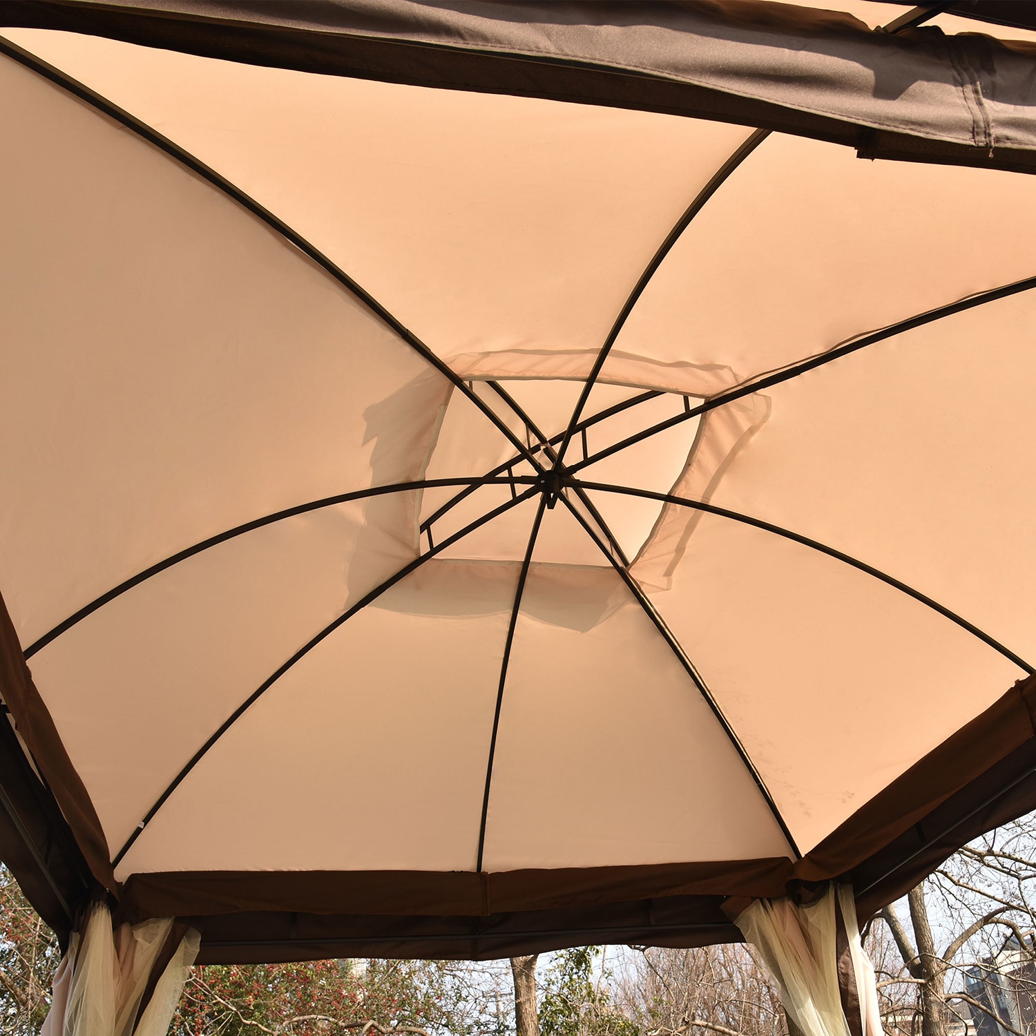 SINOFURN SYA020159BG Wood-Resin-Gazebos - View #4