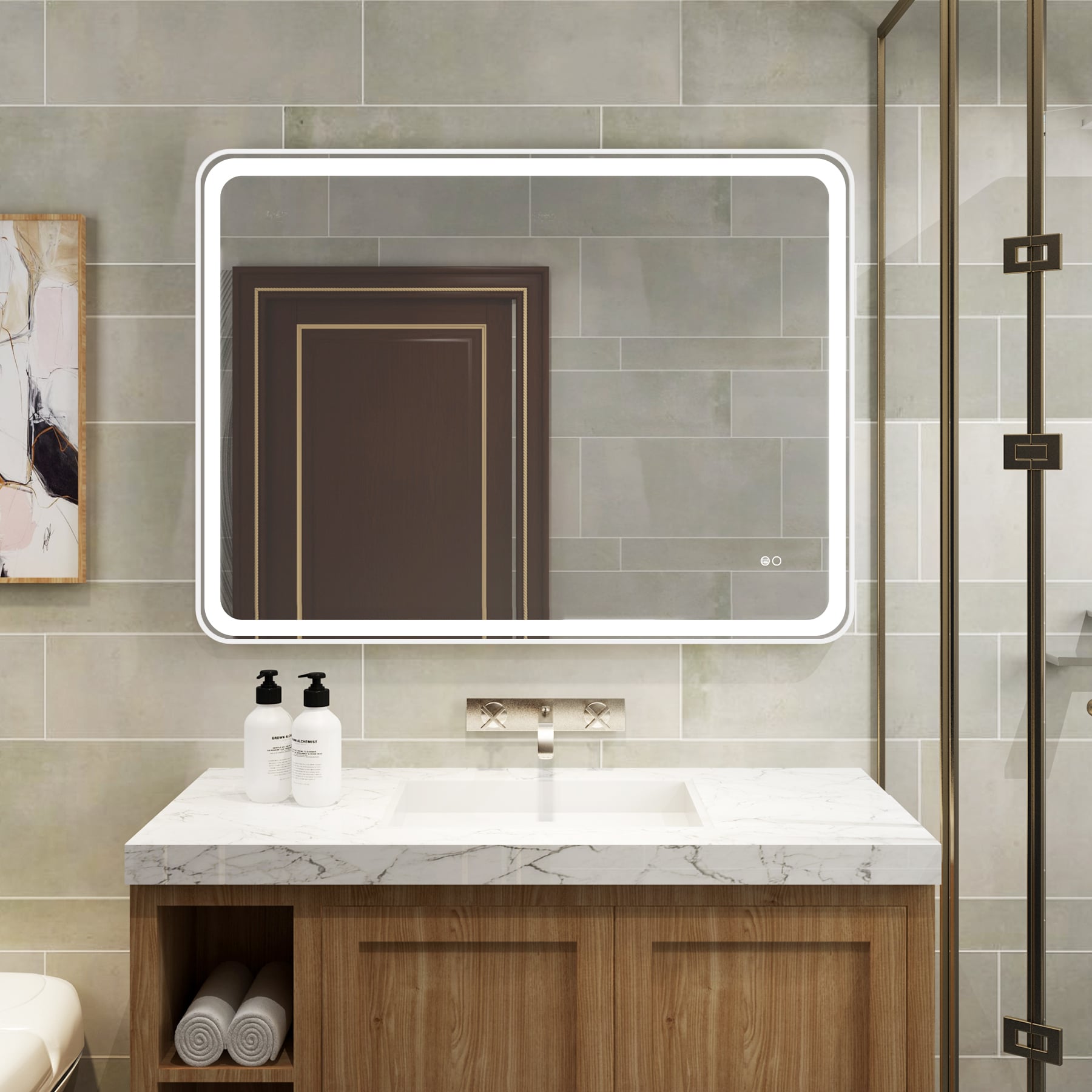 CALVON RC9-4836WT Framed-Bath-Mirrors - View #3