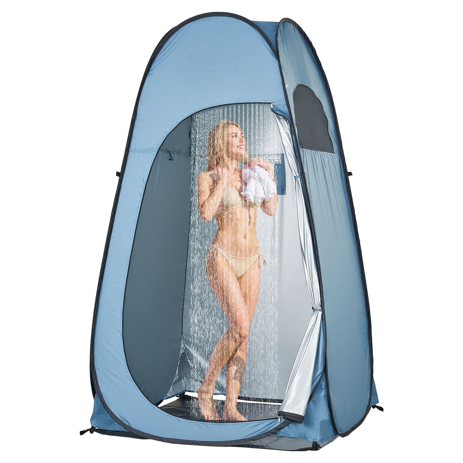 GIVIMO 47x47x83-in Pop Up Portable Shower Tent 190T Polyester Privacy Shelter for Camping Beach and Fishing