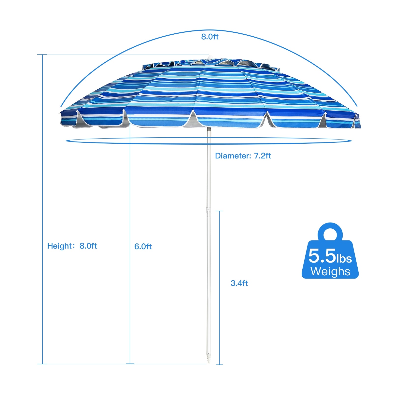Slickblue D-CO-YN61707PO Beach-Umbrellas - View #3