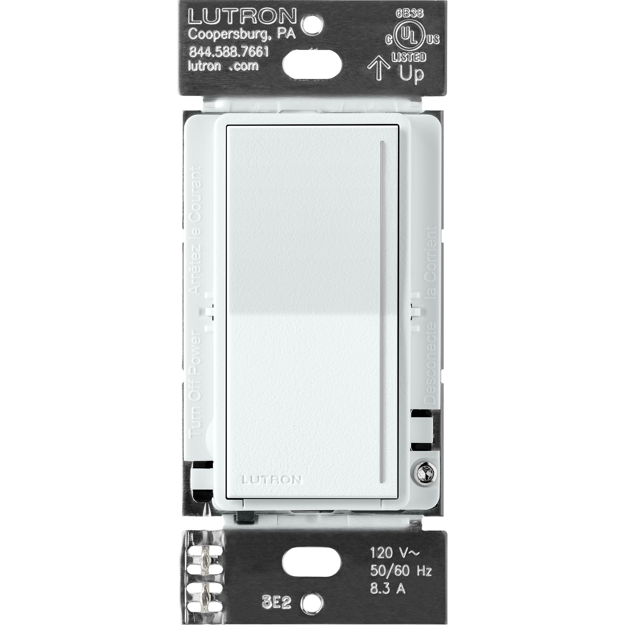 Lutron ST-RD-GL Sunnata Pro LED+ Multi-Location LED Illuminated ELV Touch Companion Dimmer Glacier White