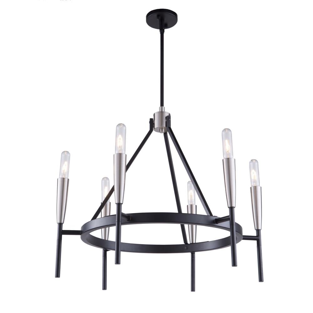ARTCRAFT AC11416 Flute 6-Light Matte Multiple Colors Transitional Dry rated Chandelier