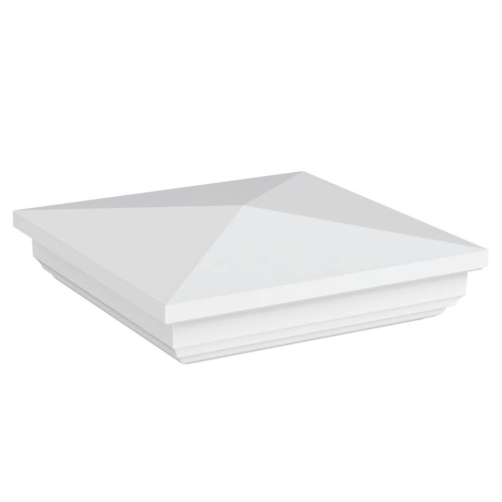 Freedom 73024778 5-in W x 5-in L White Vinyl Post Top- Fits Common Post Measurement: 5-in