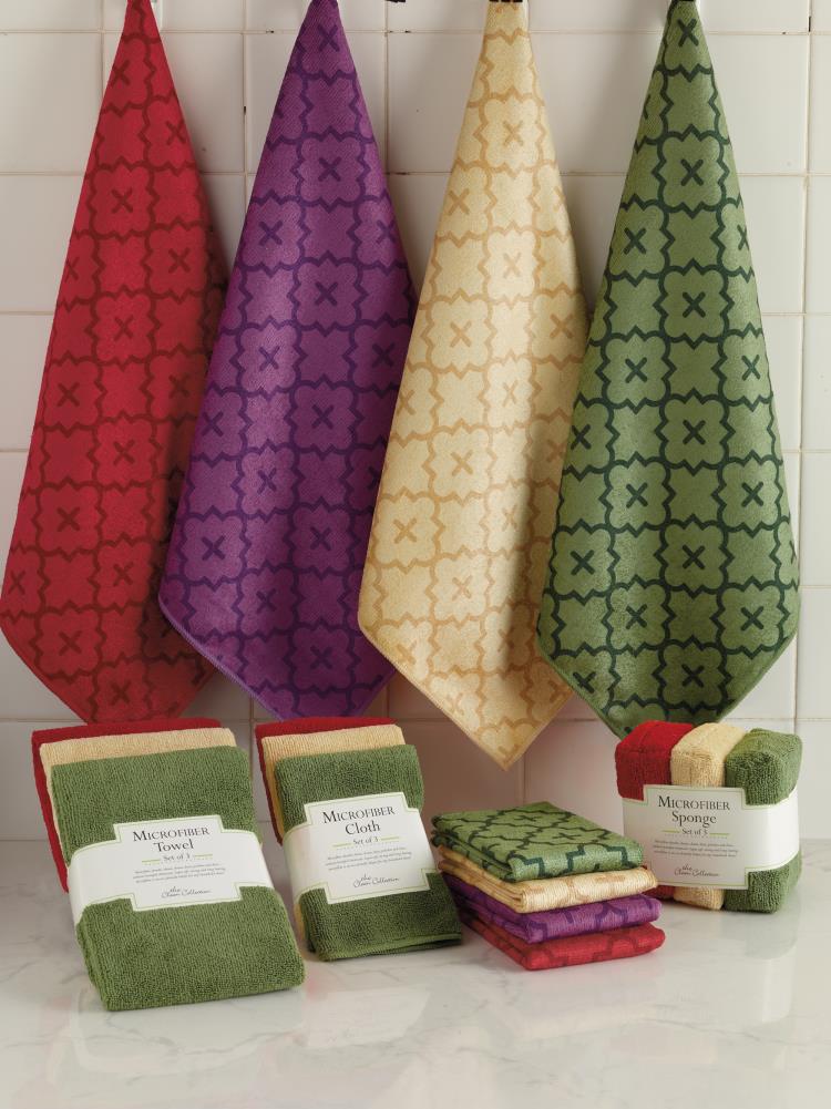 Microfiber Dish Towels - Soft, Super Absorbent and Lint Free Kitchen Purple