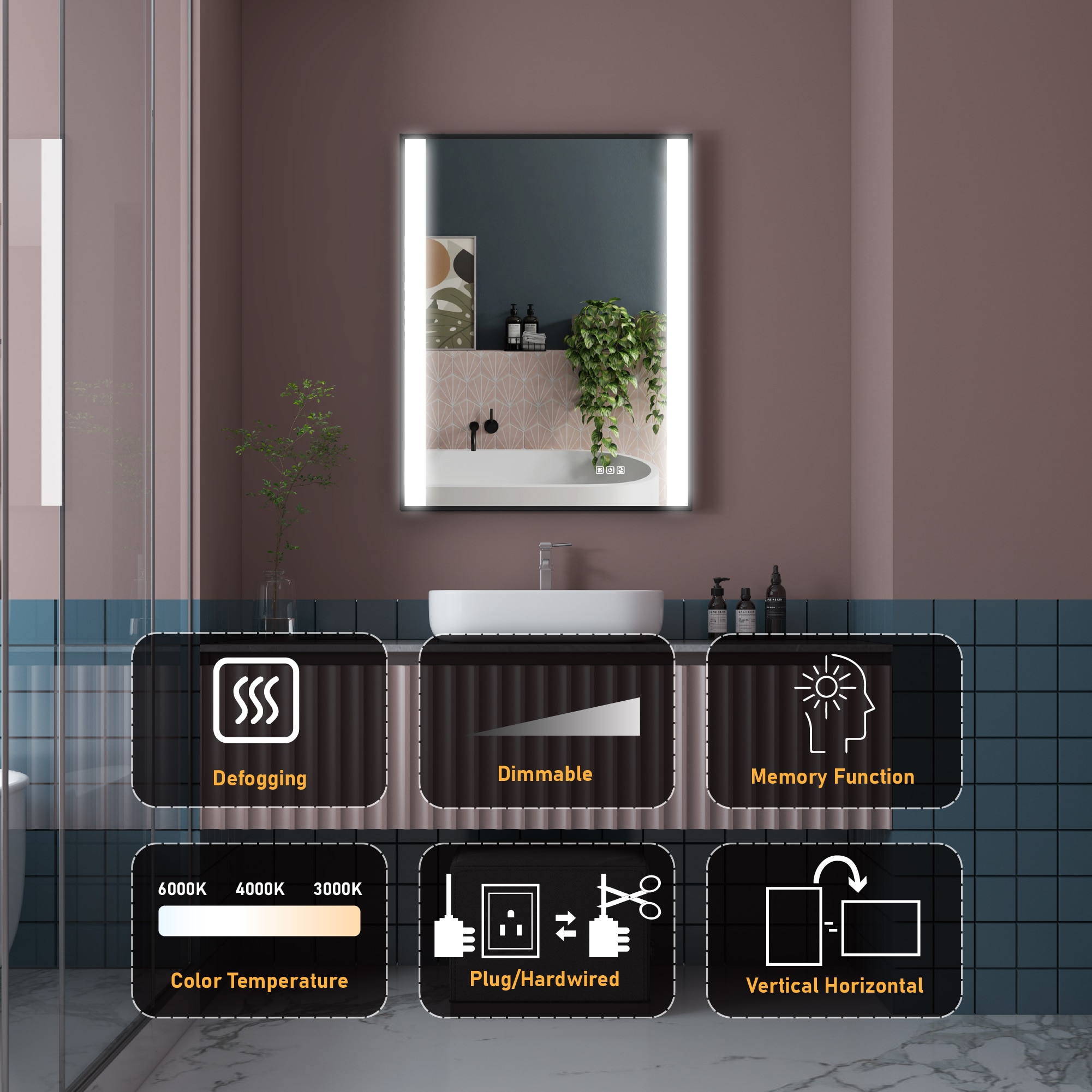 Forclover EVR-BM06 Framed-Bath-Mirrors - View #6