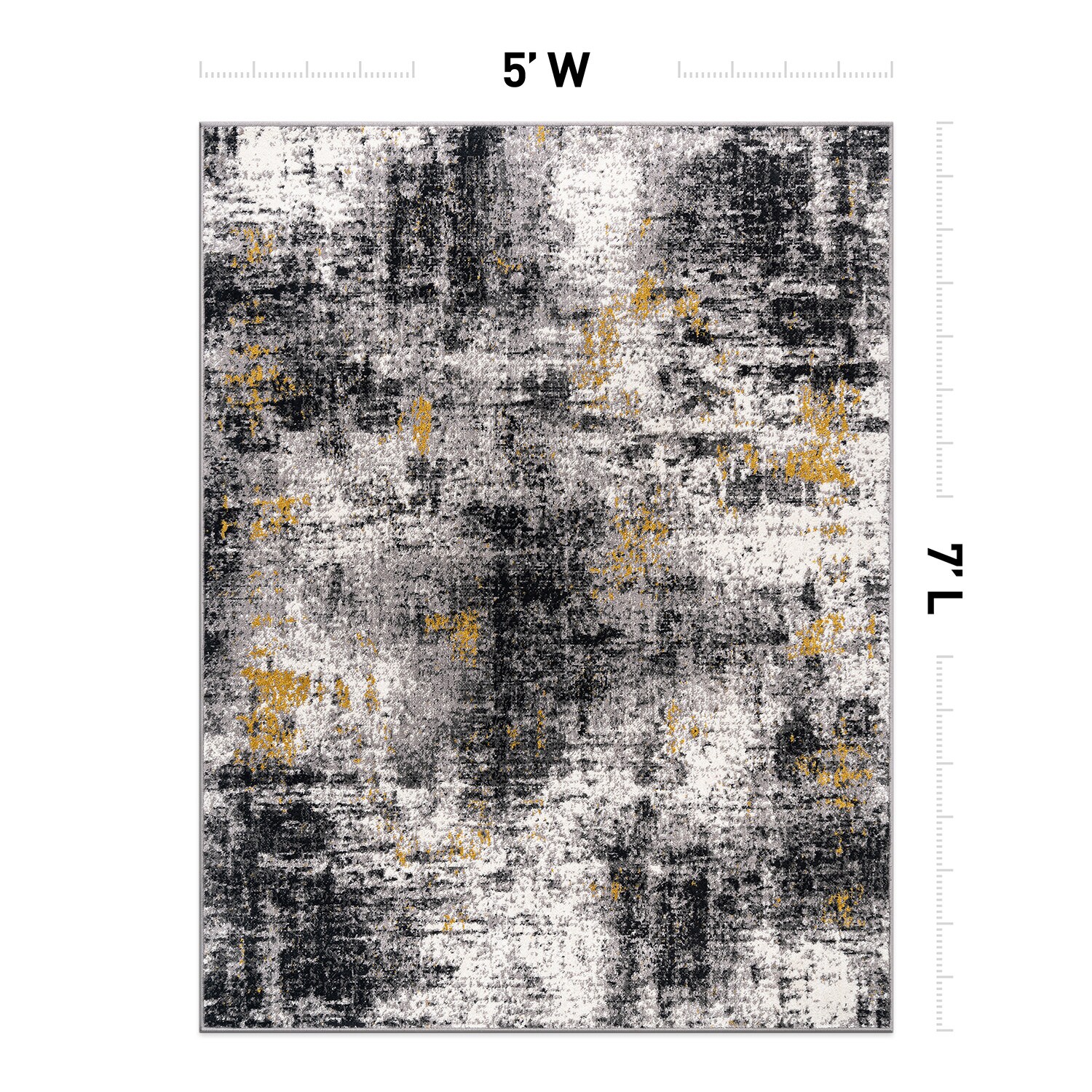World Rug Gallery 977YELLOW5X7 rugs - View #2