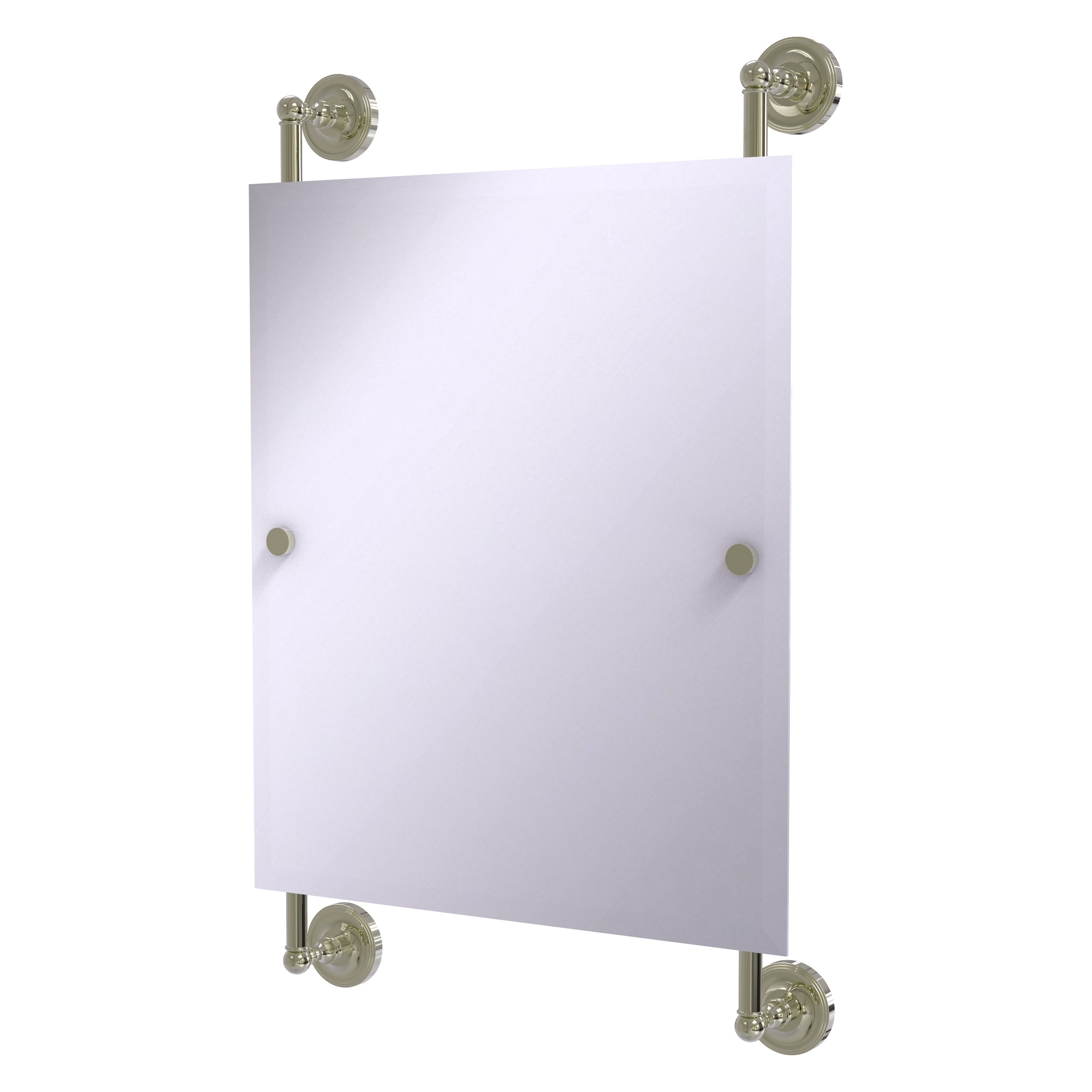 Allied Brass PR-27-92-PNI Prestige Regal 21-Inches x 33-Inches Beveled Frameless Rectangle Bathroom Vanity Mirror ( Polished Nickel )