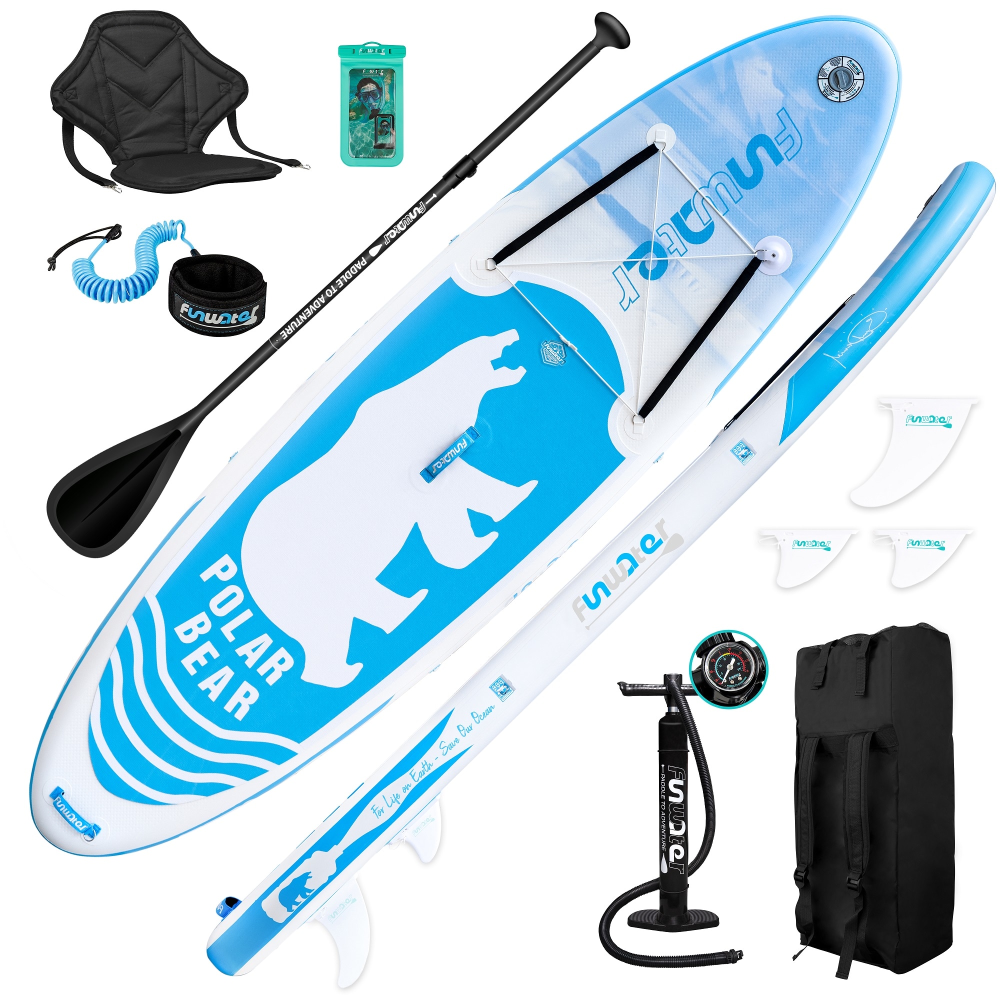 Wildaven MSWK047 10.6-ft Inflatable Stand Up Paddle Board
