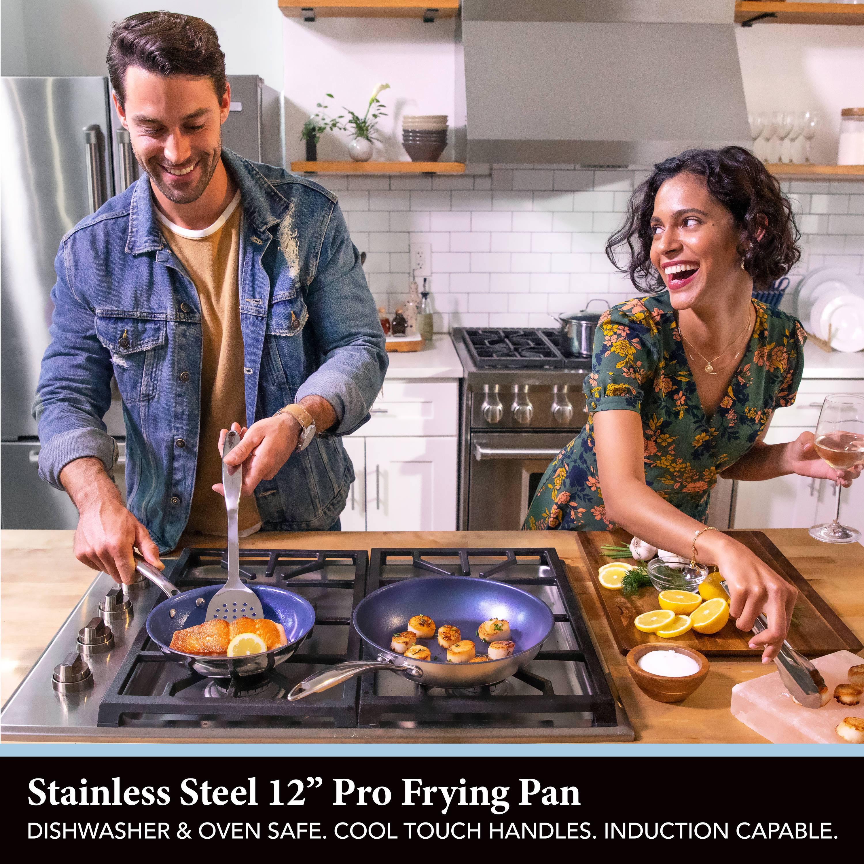  Granitestone 12 Inch Frying Pan, Stainless Steel