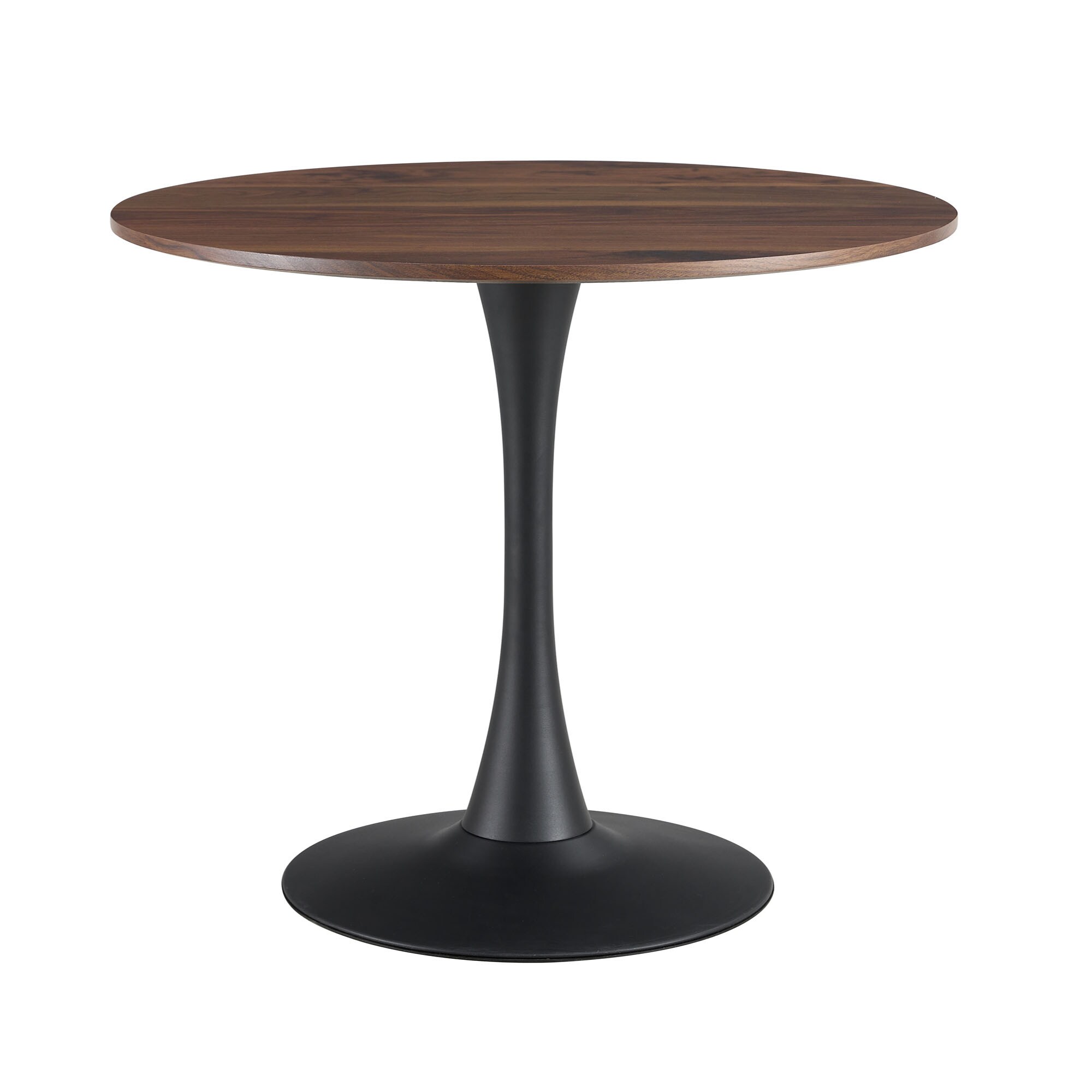 CASAINC WF-W47418980 End table-tempered glass 31.49-in W x 28.74-in H Brown Wood Round Modern End Table Fully Assembled