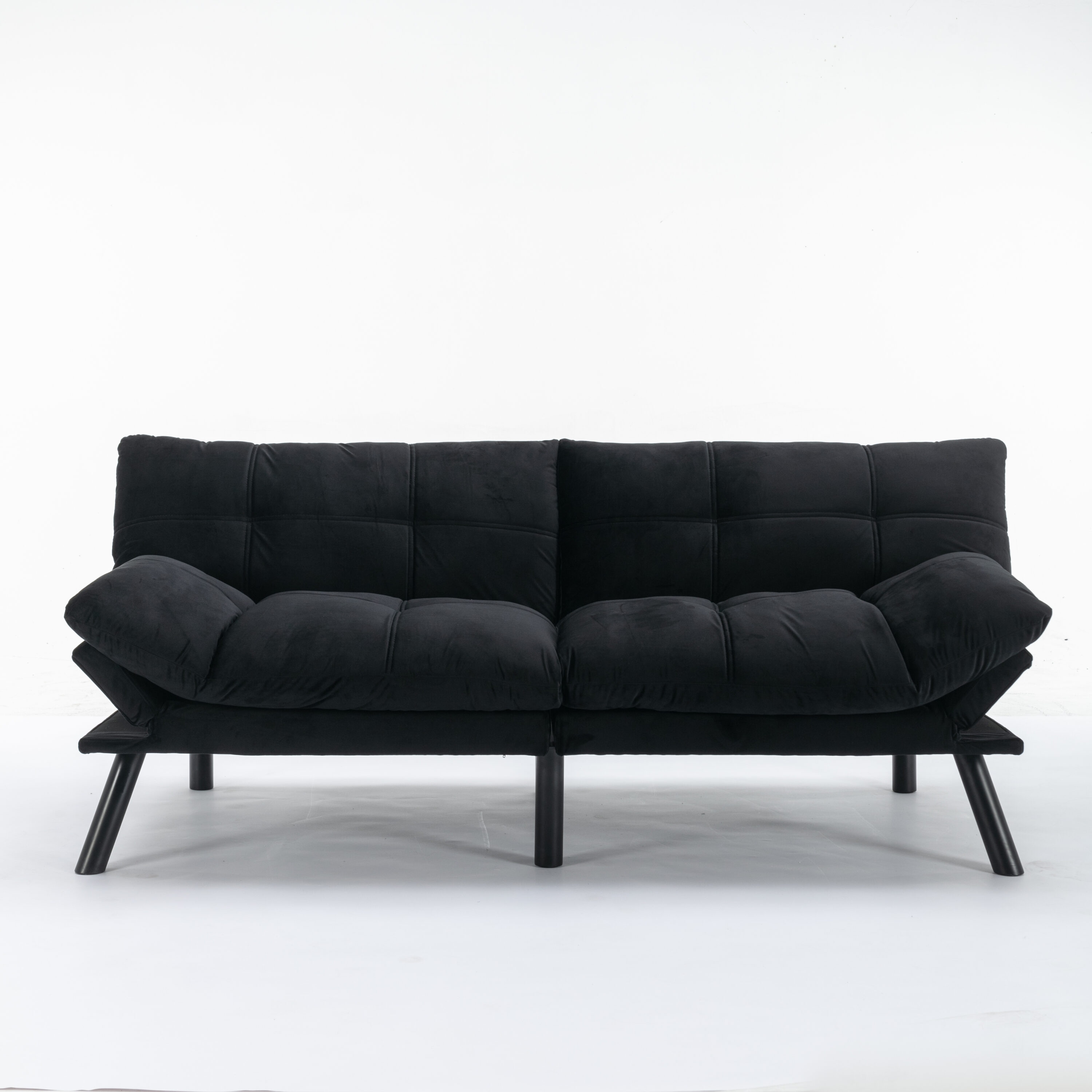 LOVMOR SF-M-W570124914 Black Convertible Folding Modern sofa Bed