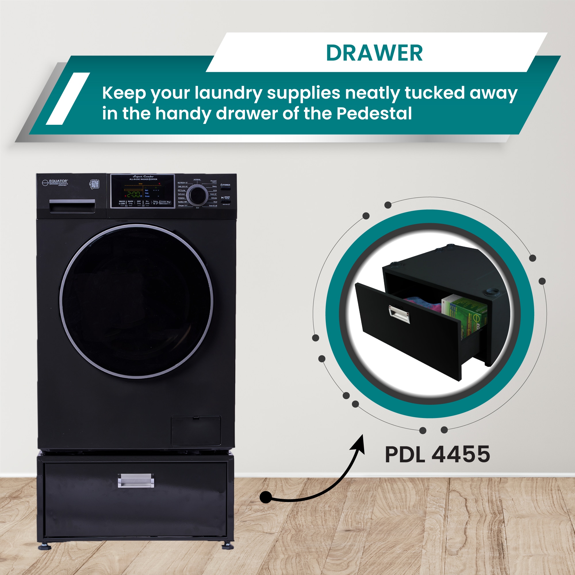 Equator Advanced Appliances EZ5500 + PDL 4455 SG Combination-Washers-Dryers - View #5