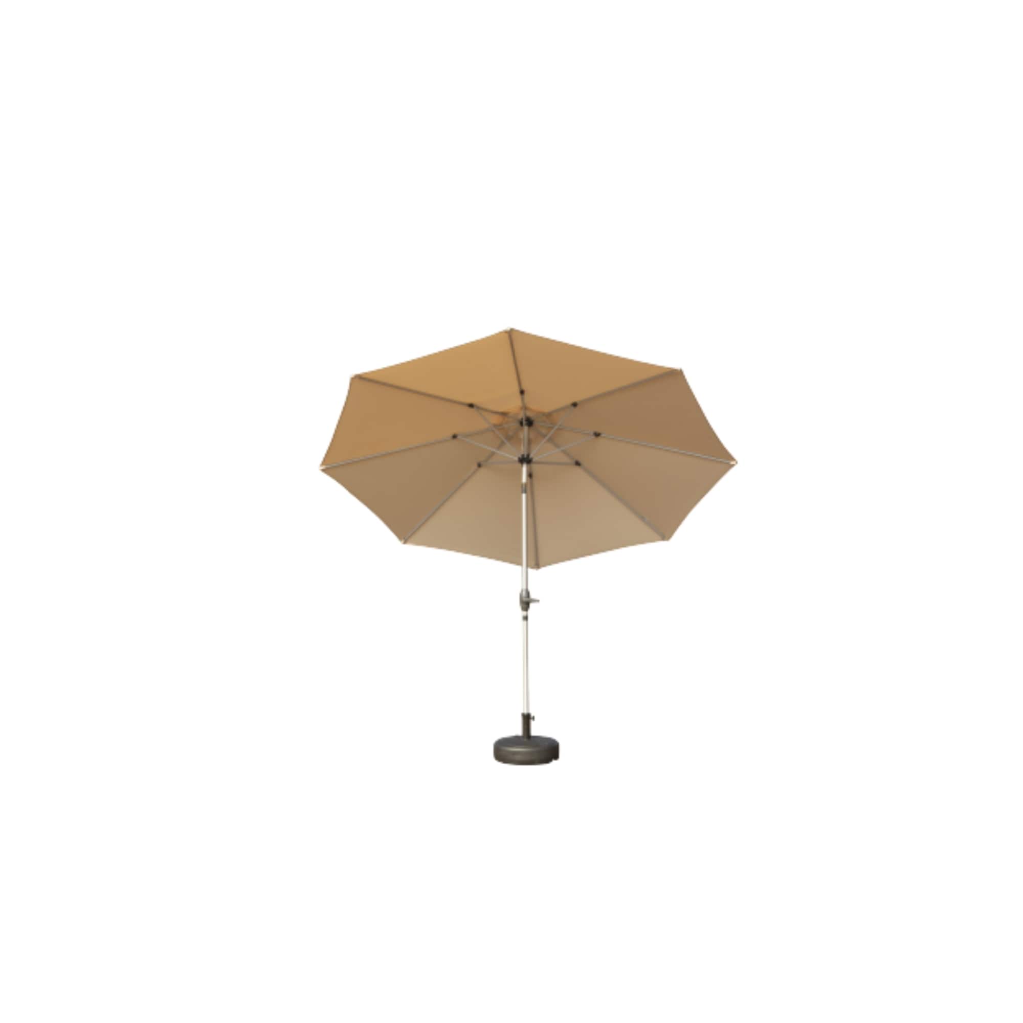BABOOM BOM-642344-OR 9-ft Aluminum Beige Push-button Tilt Market Patio Umbrella