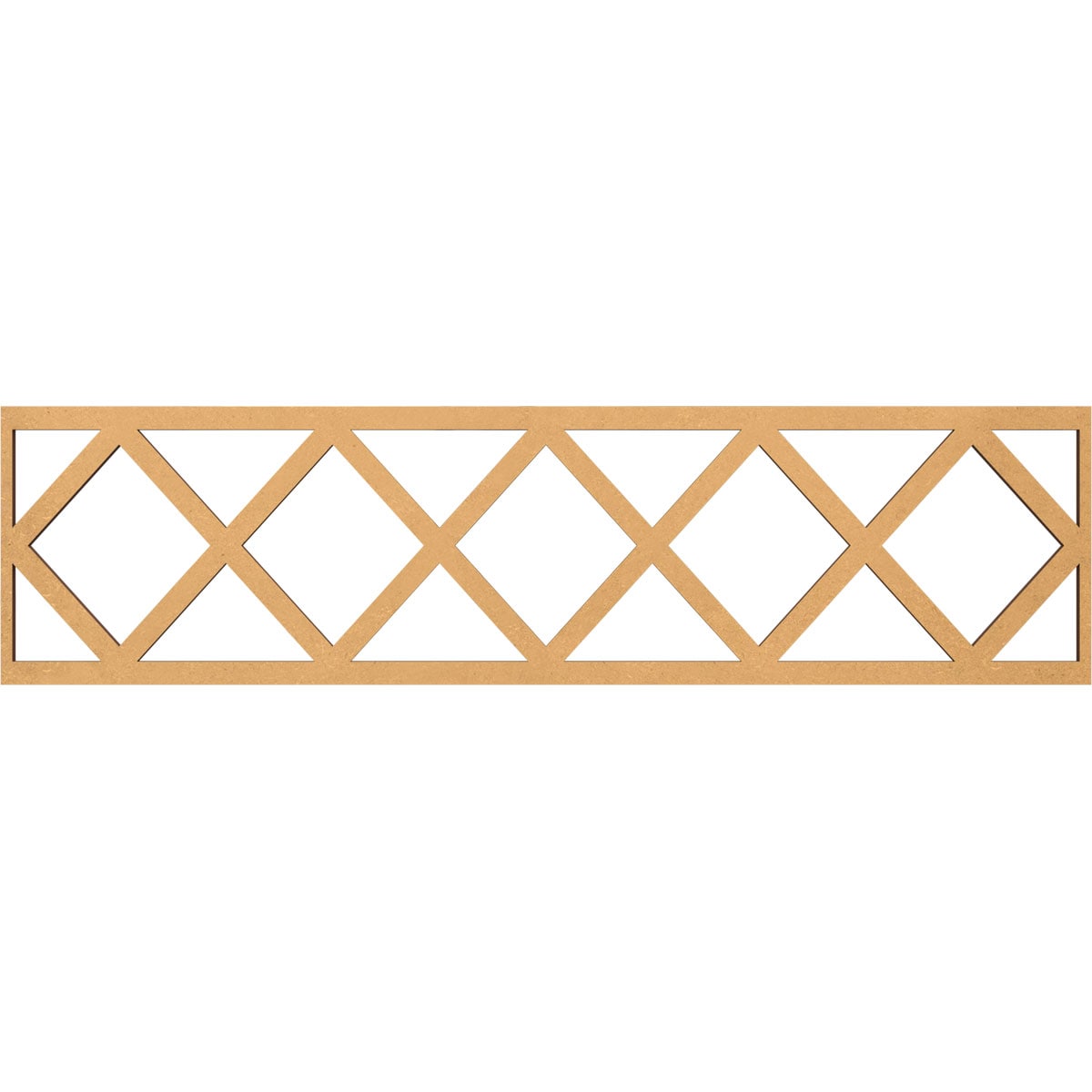 Ekena Millwork MLDB12X47WOLMF Wolford Fretwork Flat Trim 12-in x 3.92-ft Brown Unfinished 2157843 Pierced Wall Panel Moulding