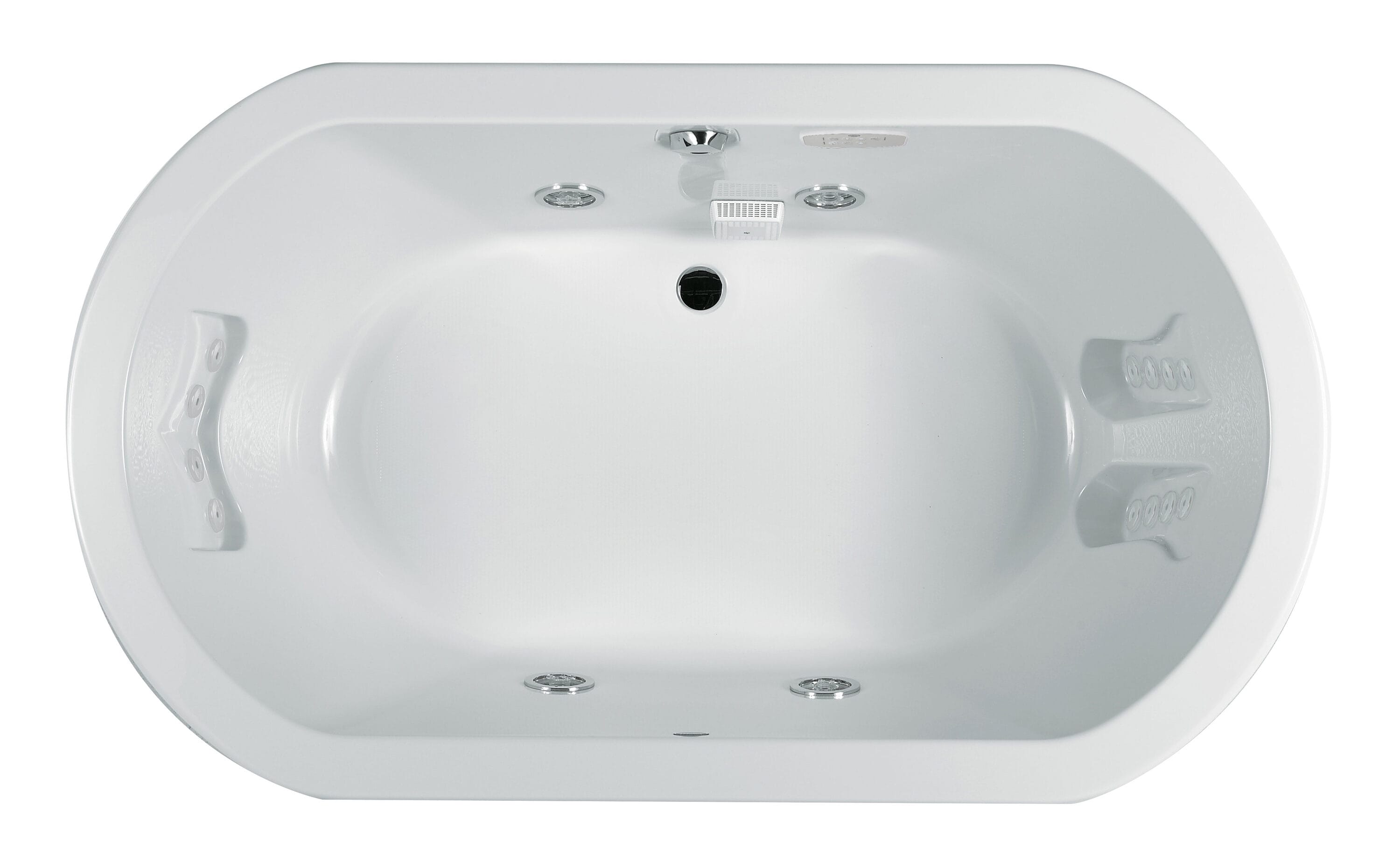 Jacuzzi MT04959 ANZA 42-Inches x 72-Inches White Acrylic Oval Drop-in and undermount Whirlpool tub ( Center Drain )