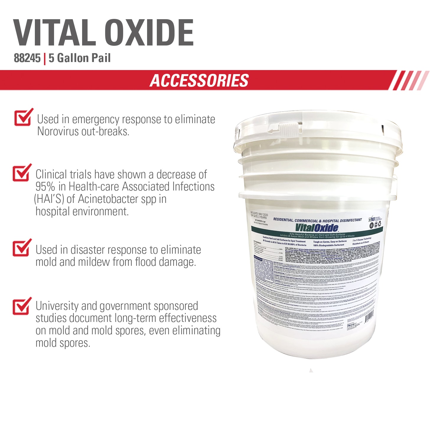 Vital Oxide Disinfectant 1 Gallon Bottle