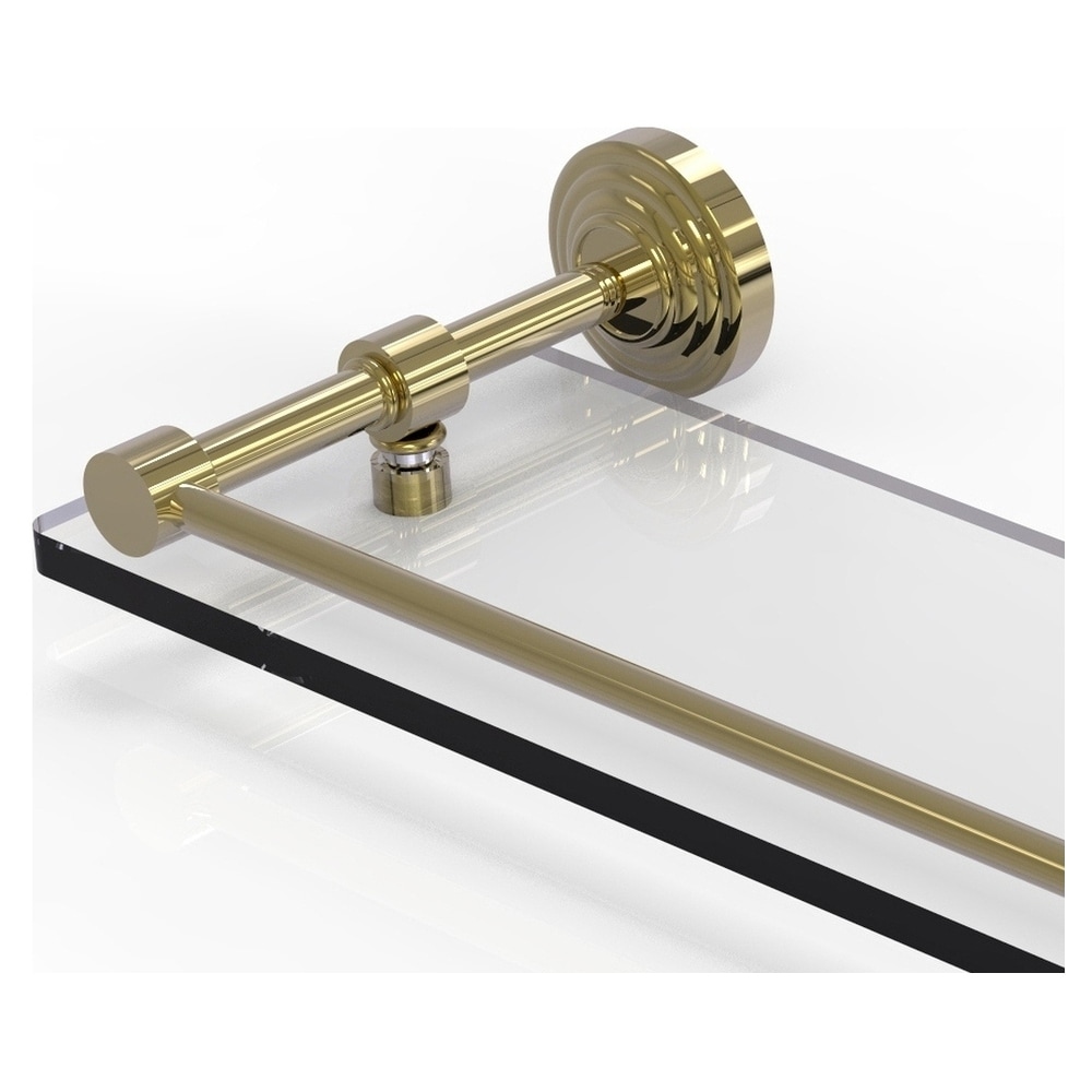 Allied Brass Waverly Place Unlacquered Brass 1-Tier Brass Wall Mount  Bathroom Shelf in the Bathroom Shelves department at