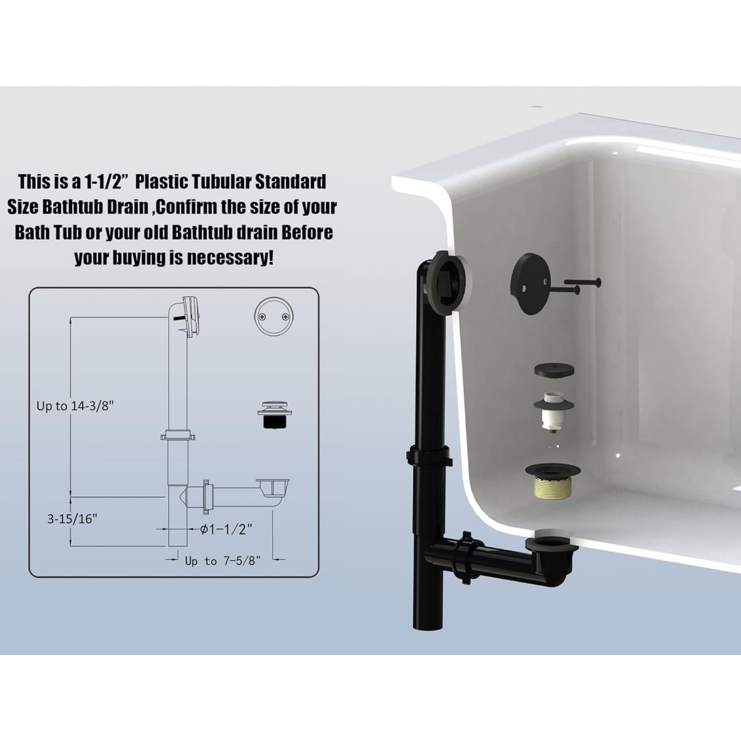 OGETFUUR L5ZQYA521PBD07 Tub-Drain - View #3
