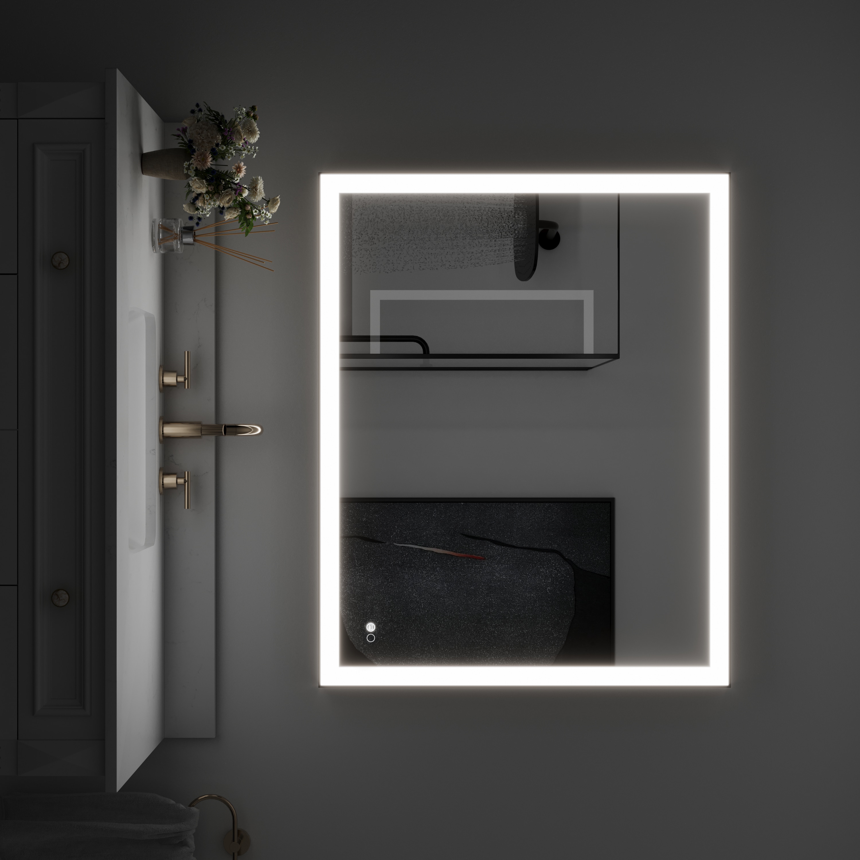 CALVON HML4032BL Framed-Bath-Mirrors - View #10