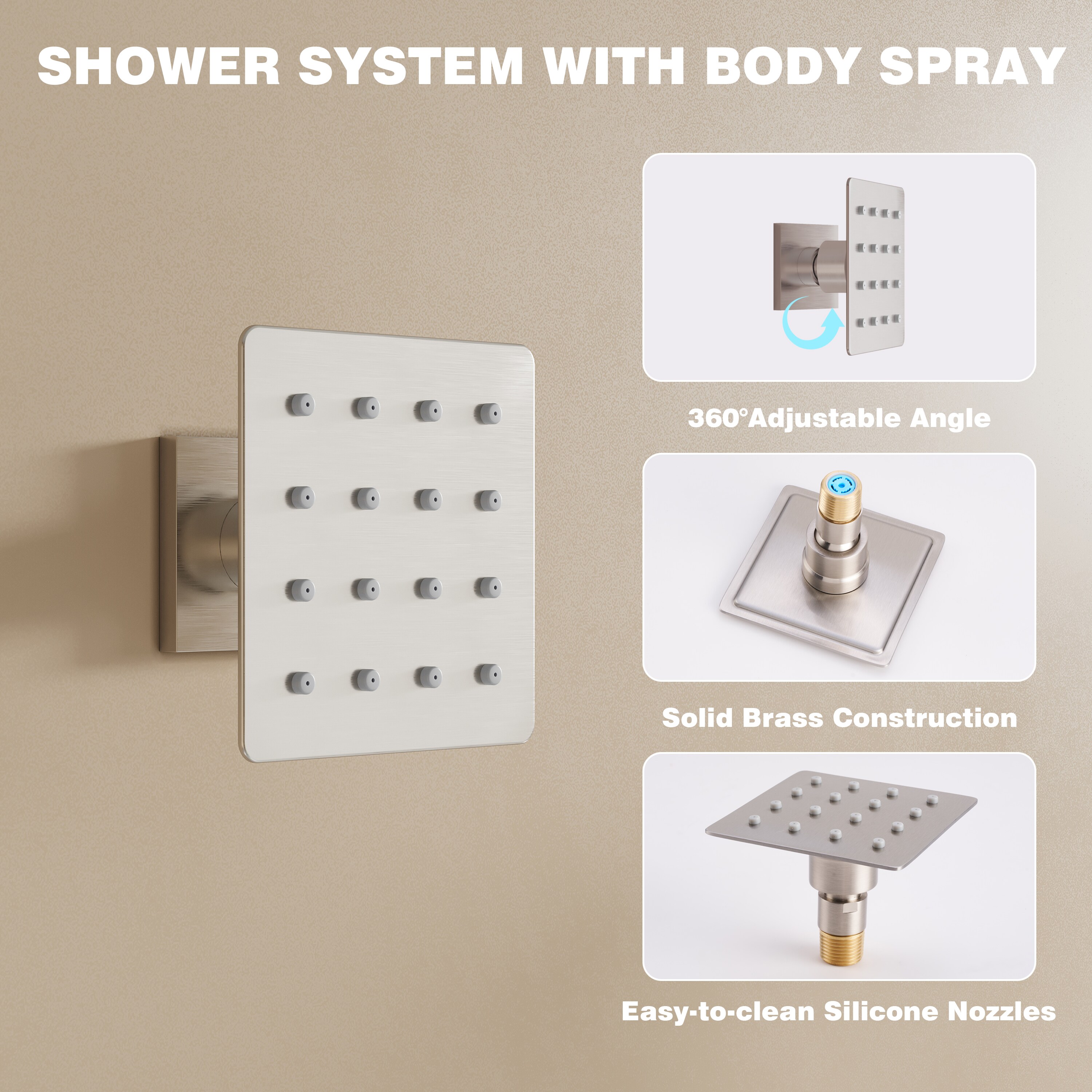 WELLFOR CR-P-WM-2W01BN Showerhead-Bar-Panels - View #8