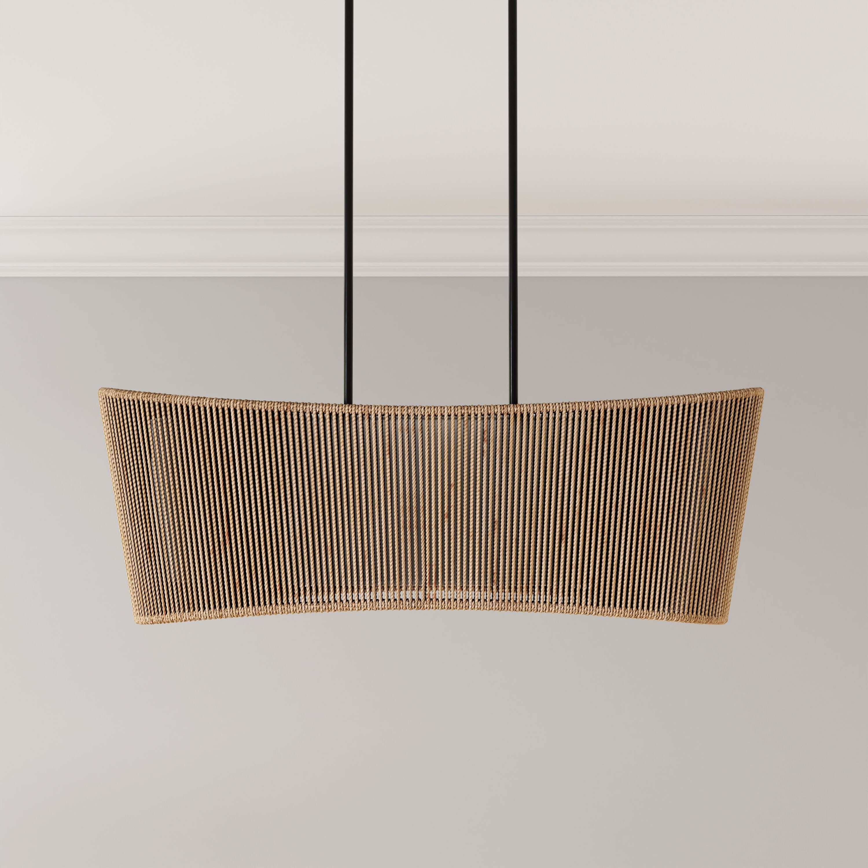 Origin 21 IL30-4MBK Sefina 4 -Light Matte Black Bohemian/global Linear Medium Hanging Kitchen island light