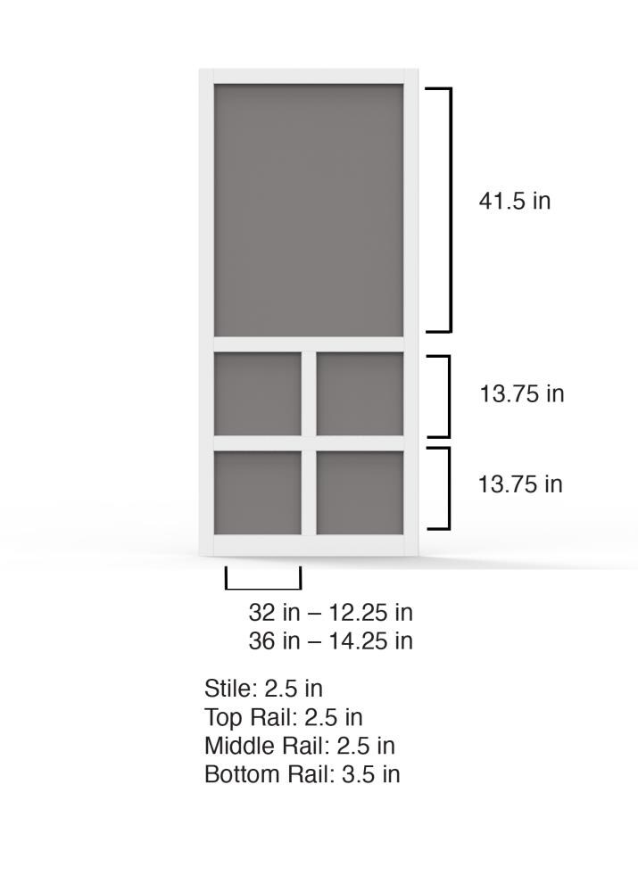 Screen Tight Lafayette 32-in x 80-in White Vinyl Hinged Cross Bar ...