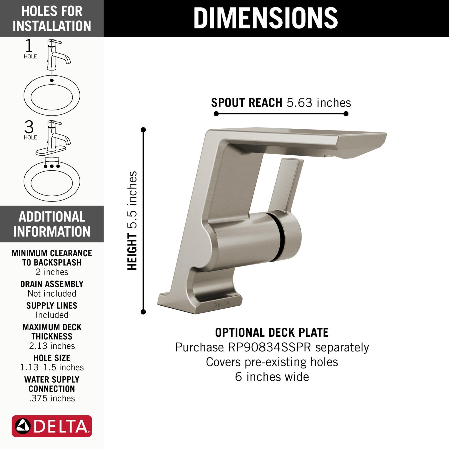 Delta 599-SS-PR-LPU-DST Lavatory-Faucets - View #2