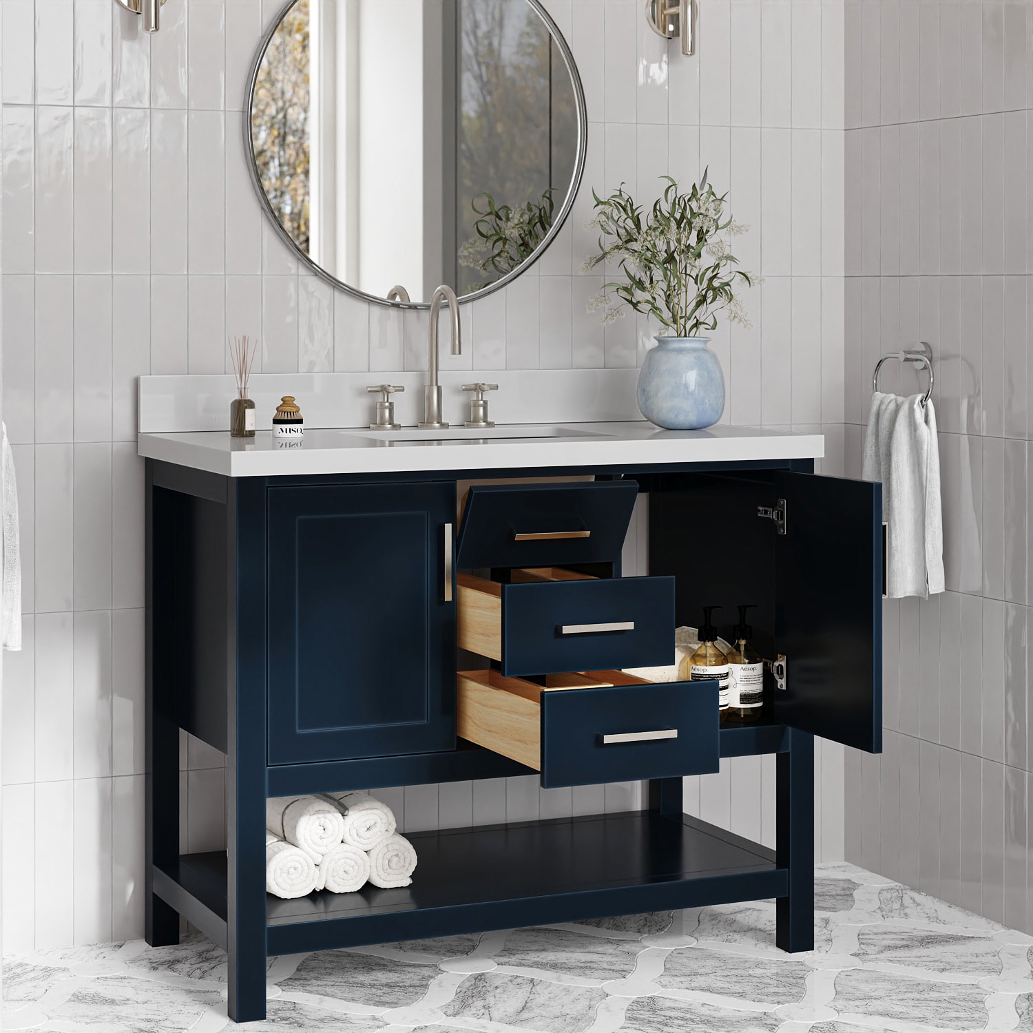 ARIEL R043SWQRVOMNB Bath-Vanity-Combo - View #3