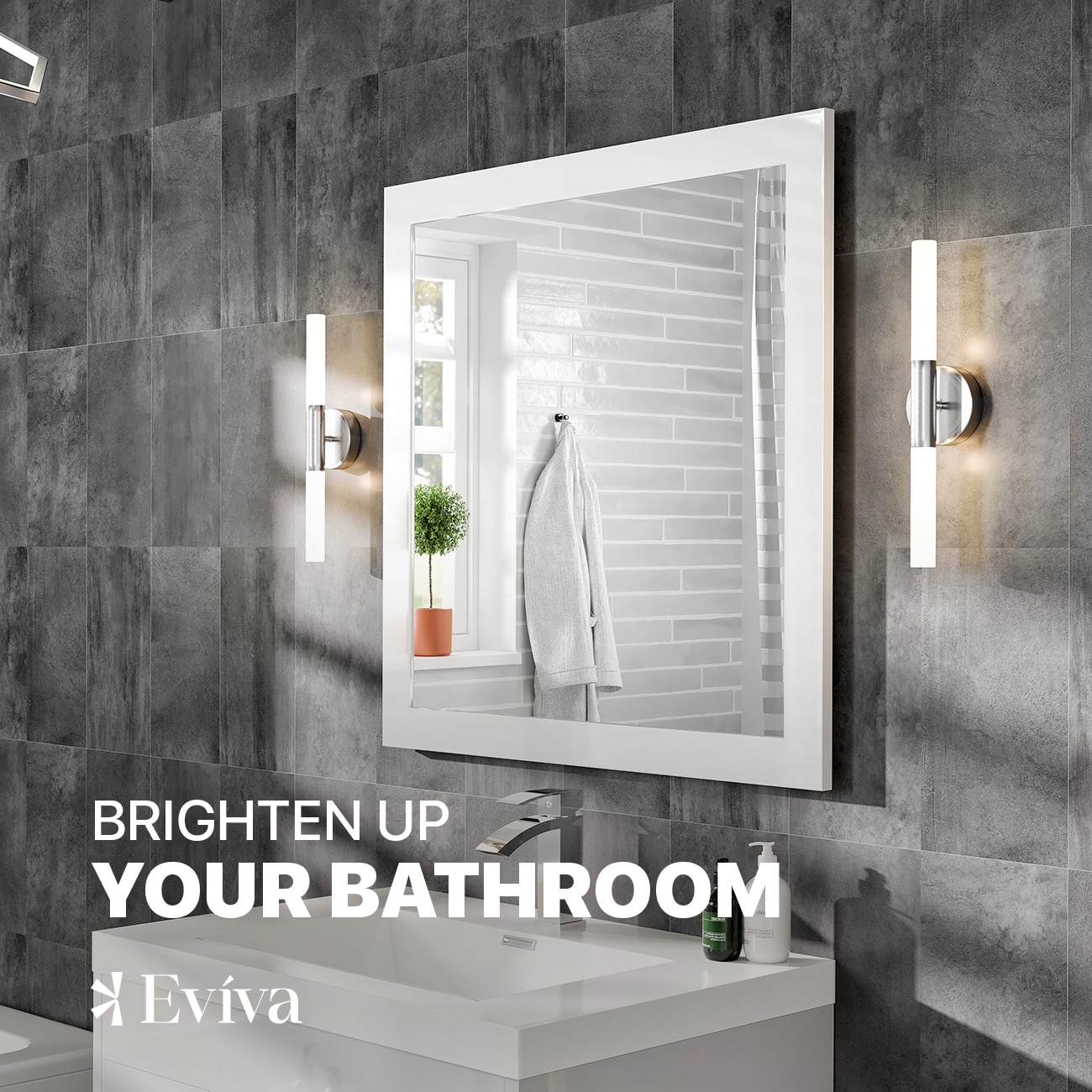 Eviva EVMR-30X30-GWH Decor-Mirrors - View #3