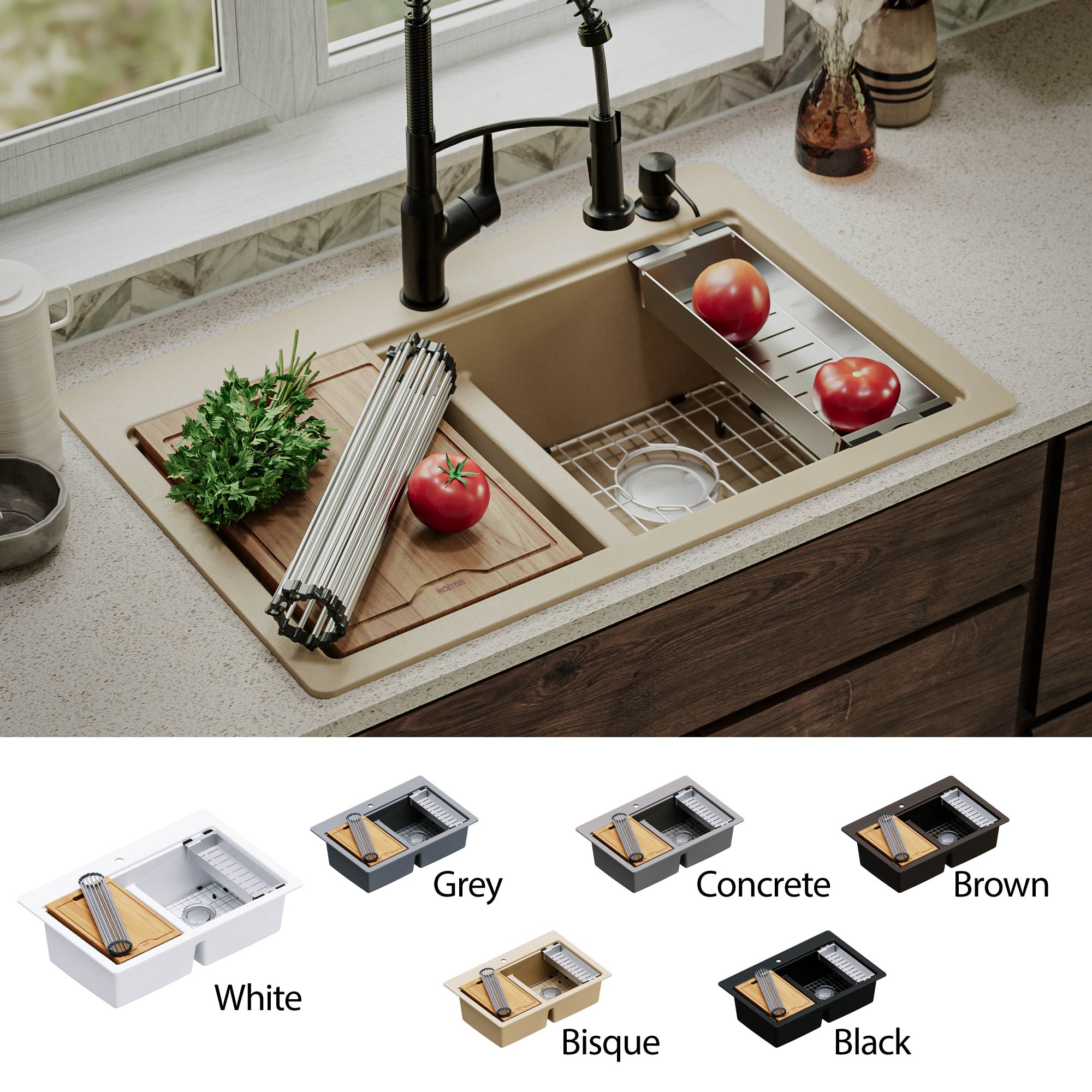 Karran QTWS-880-BI Kitchen-Sinks - View #8
