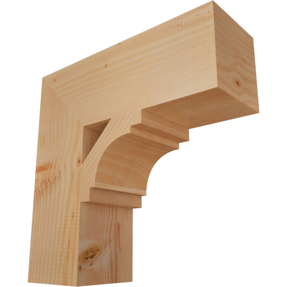 Ekena Millwork BKT06X18X18MRC05SDF Merced block smooth 5-1/2-in x 18-in x 18-in Douglas Fir Wood Standard Bracket
