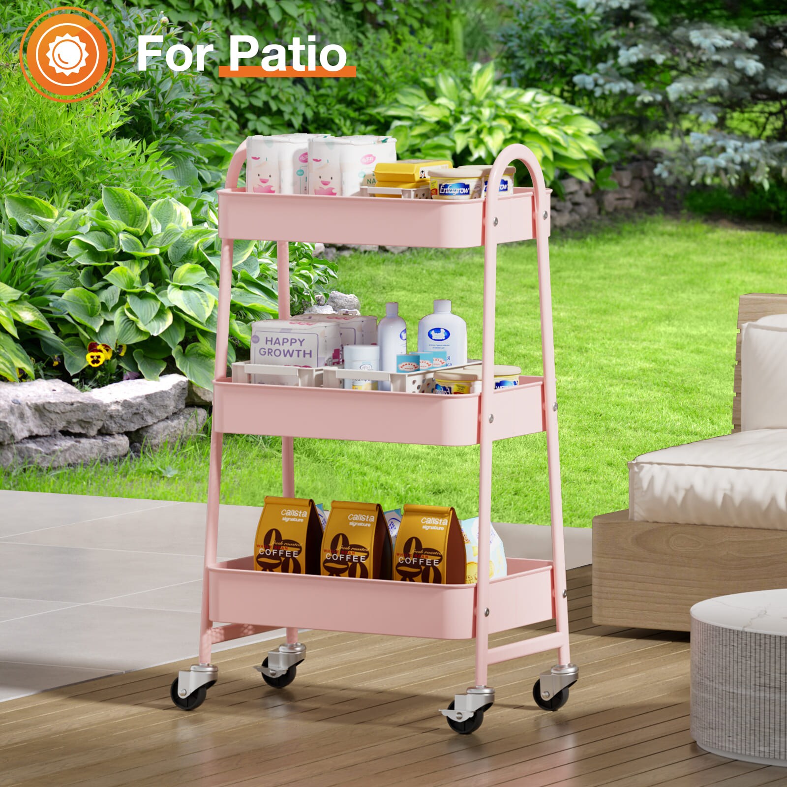 Sweetcrispy L-SN-TC3L-PK Utility-Carts - View #7