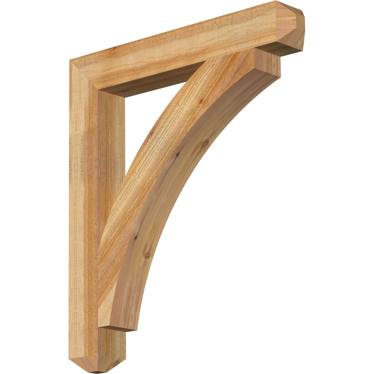 Ekena Millwork BKT04X28X32THR04RWR Thorton craftsman rough sawn 4-in x 28-in x 32-in Western red cedar Brown Wood Standard bracket