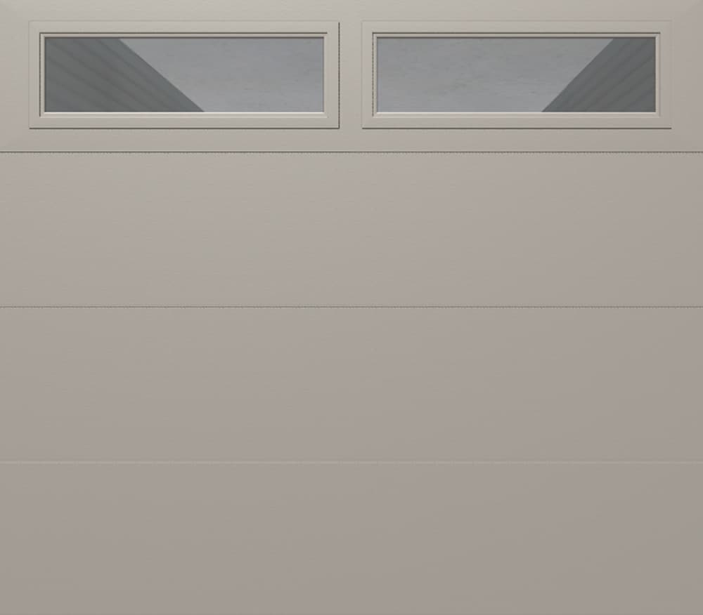 Wayne Dalton WD9605FTC87 Classic Steel Model 9605 8-ft x 7-ft Insulated Taupe Single Garage Door with Windows
