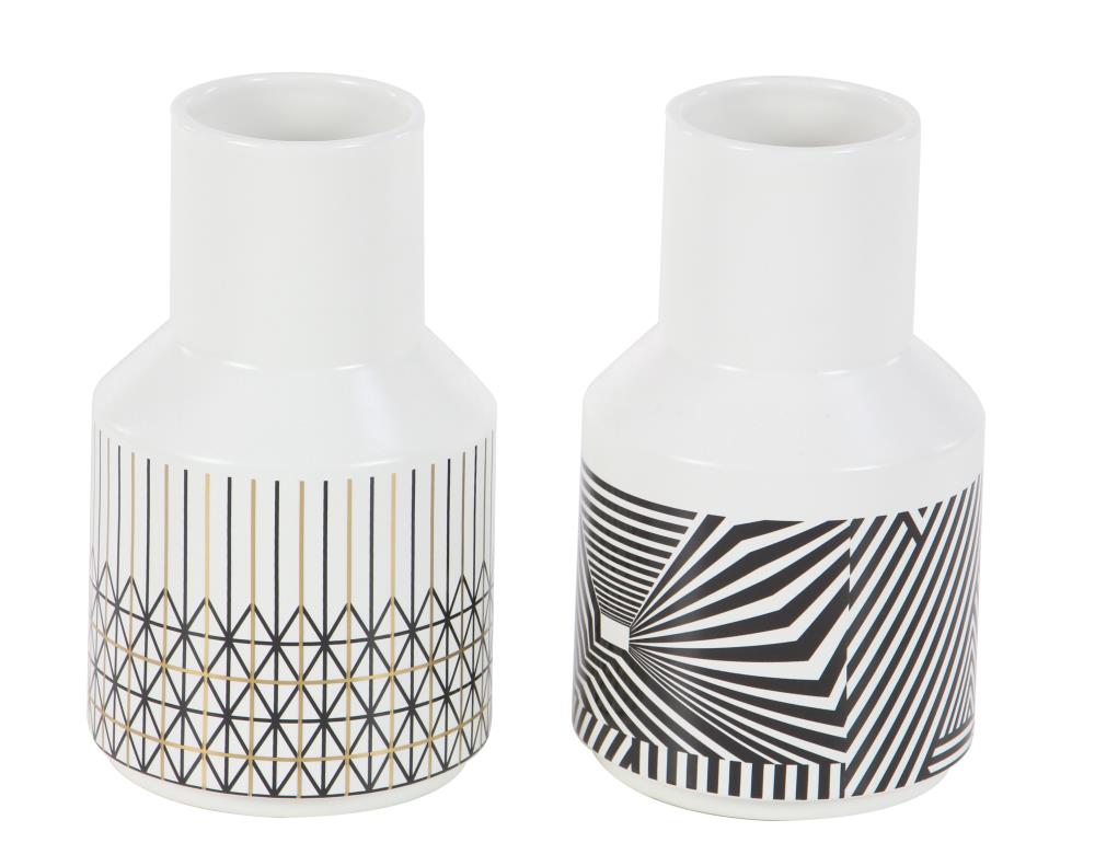 Grayson Lane White Composite Modern Vase at Lowes.com