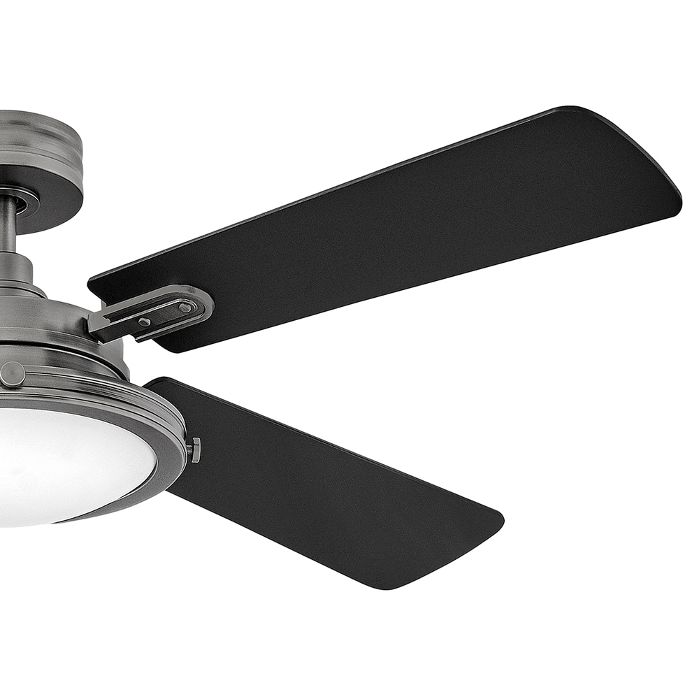 Hinkley Collier 54-in Pewter with Matte Black Blades Integrated LED Indoor Smart Ceiling Fan with Light and Remote (4-Blade) 903254FPW-LID Sansujyuku sansujyuku.com