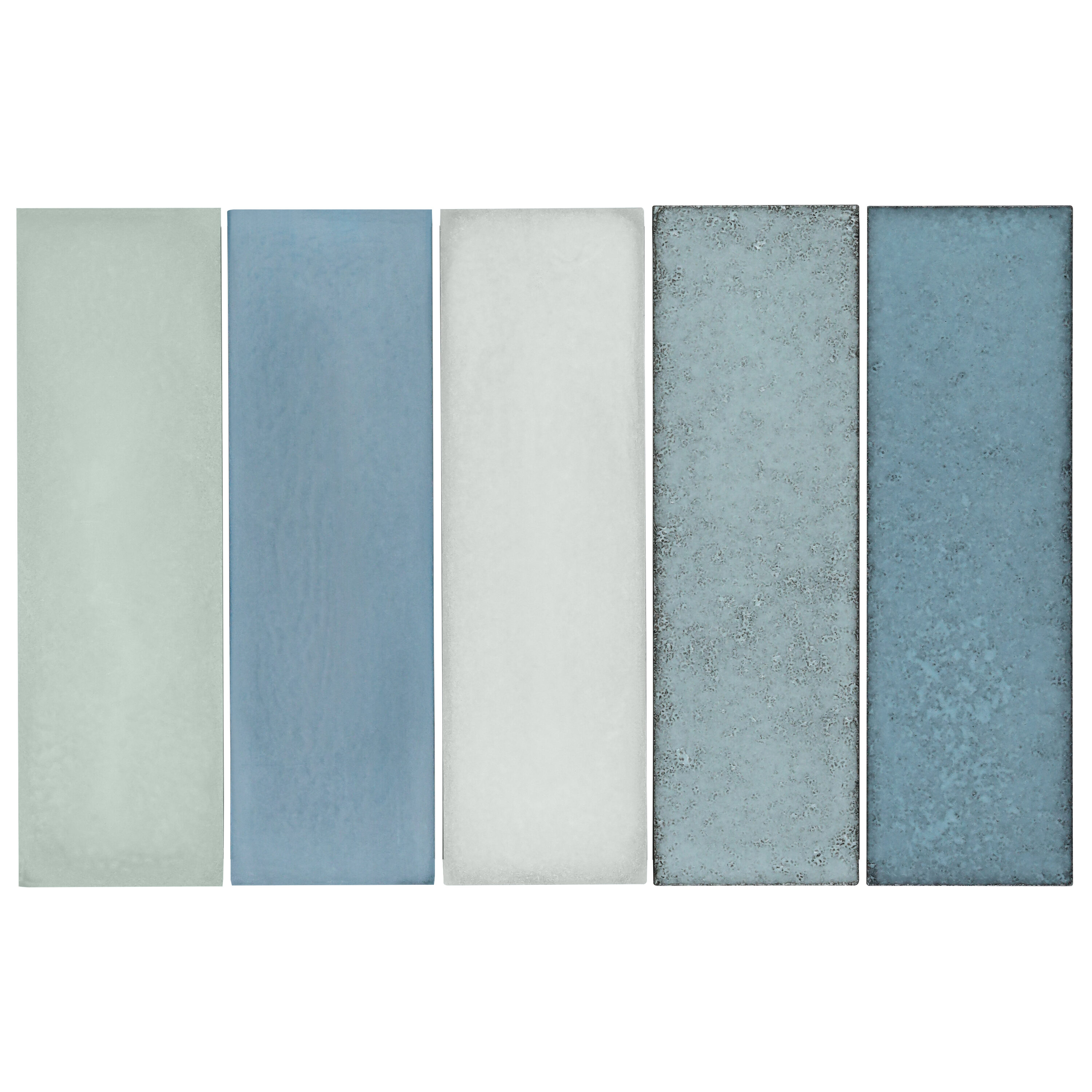 Artmore Tile EXT3RD109026 Sample - ColorBrick Ocean Blend 2-in x 8-in Multi-finish Basalt Cement look Floor and Wall Tile