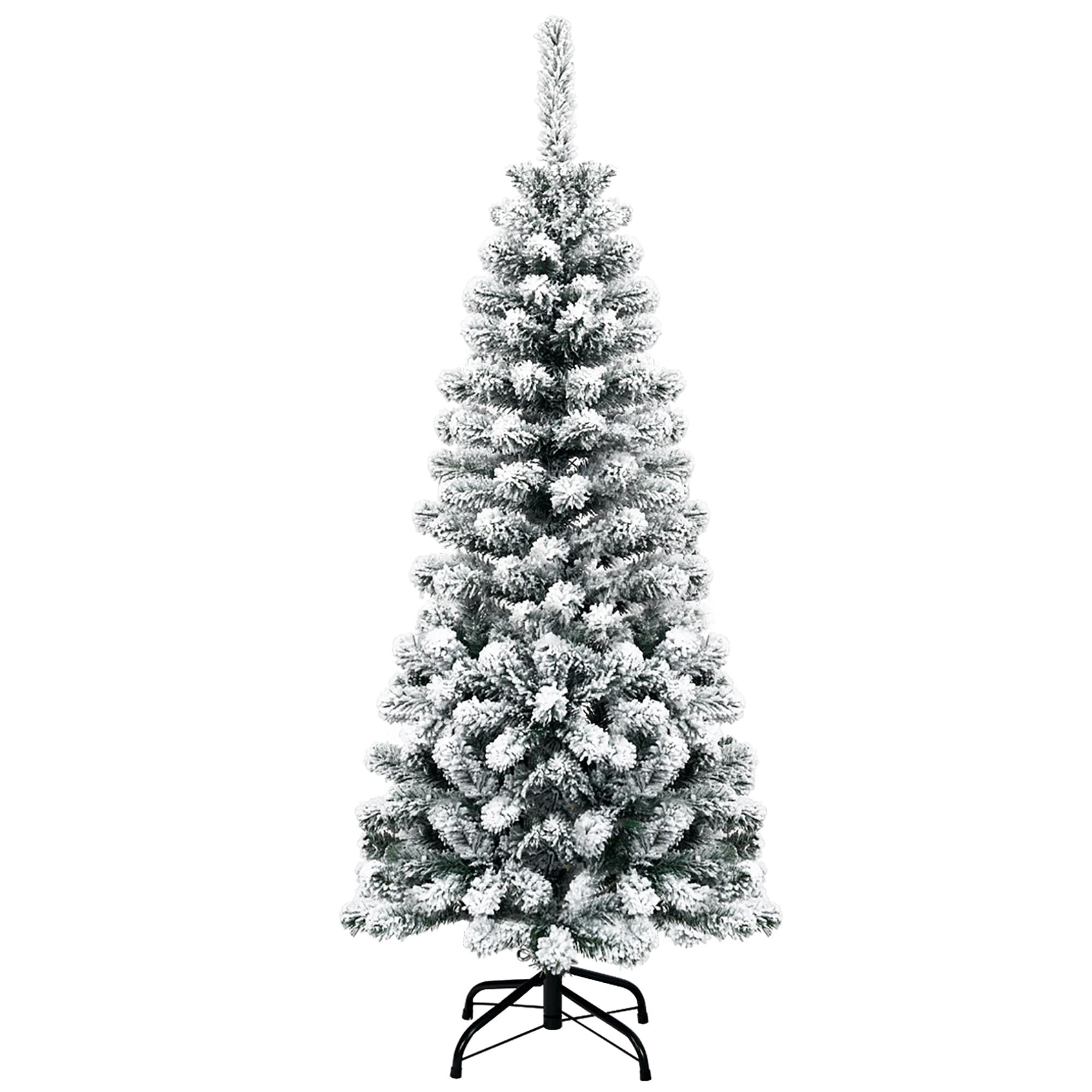 Costway CM22871 4.5-ft Pencil Flocked Silver Artificial Christmas Tree