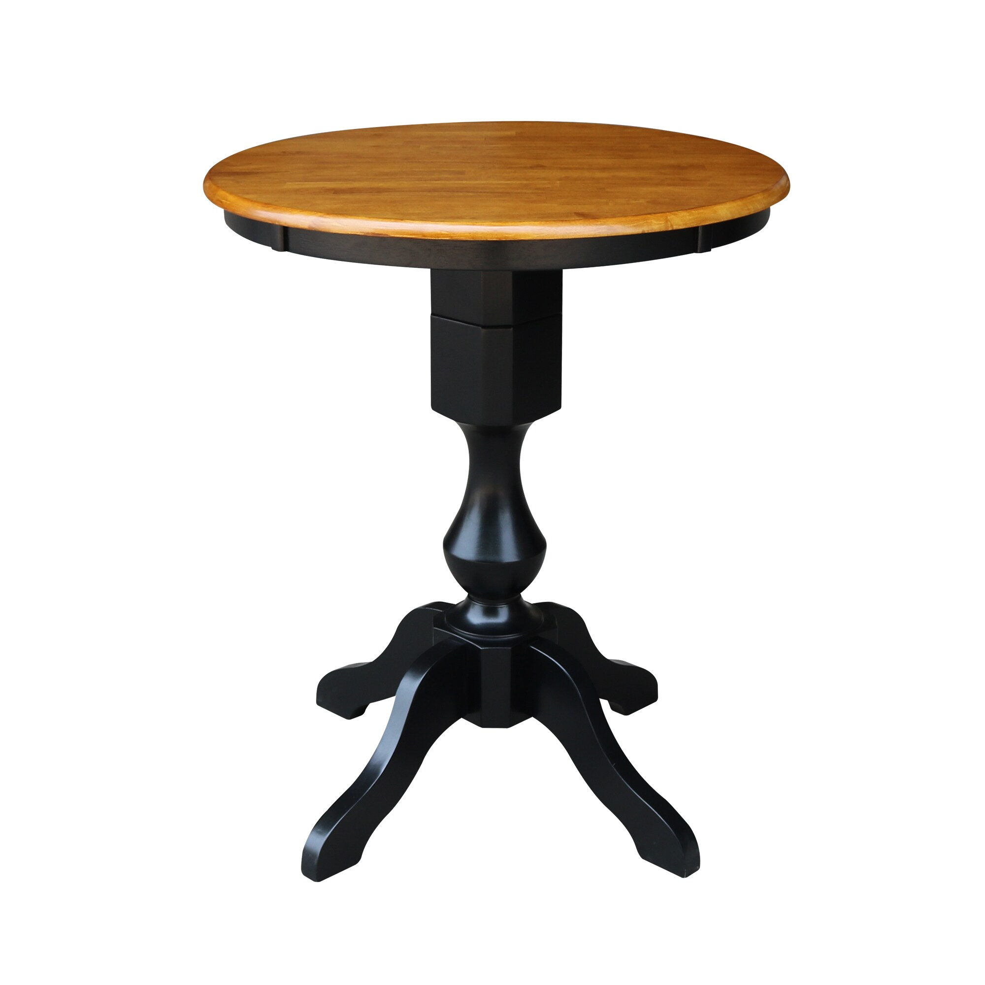 international-concepts-black-cherry-round-traditional-counter-table