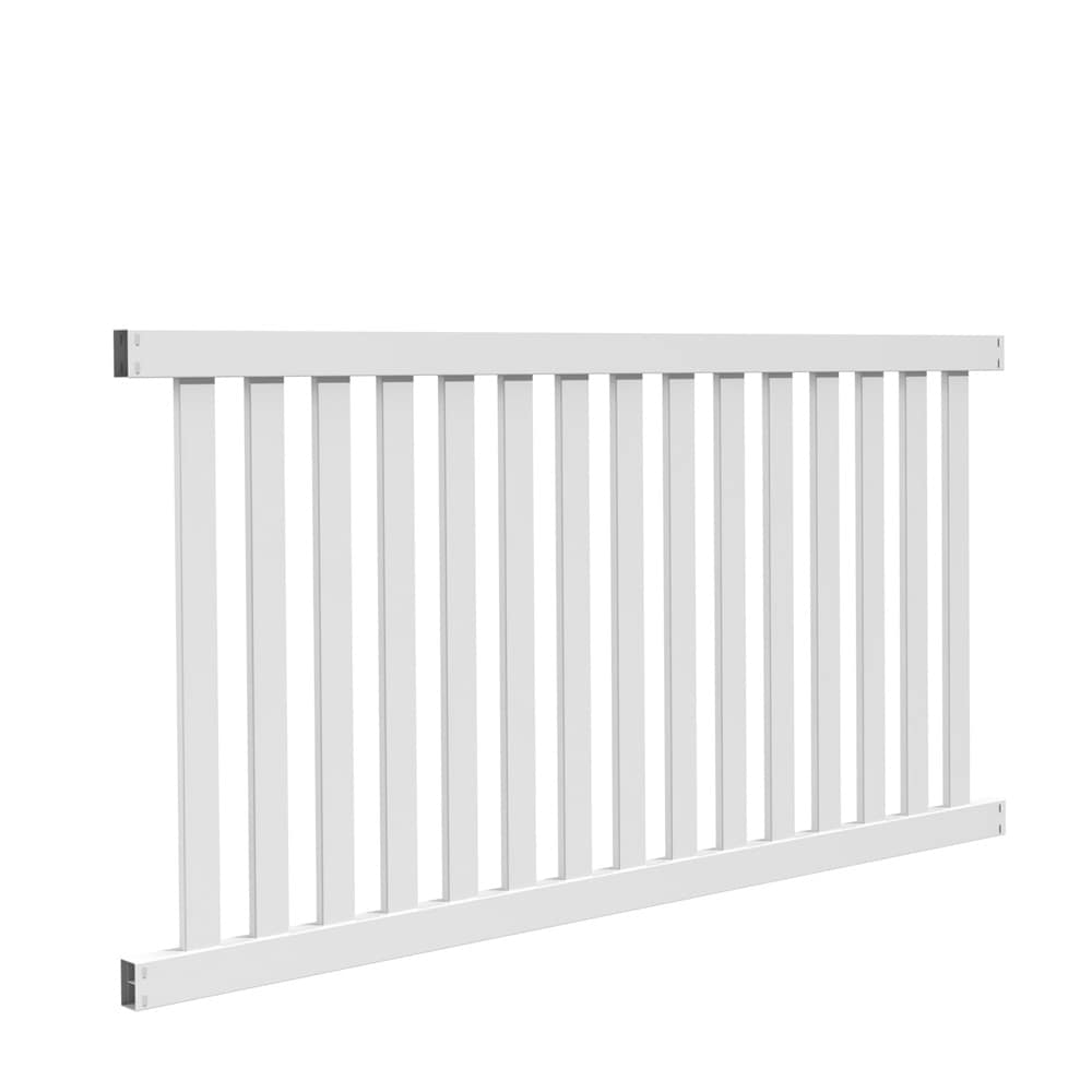 Freedom Terex 4-ft H x 8-ft W White Vinyl Standard Fence Panel in the ...